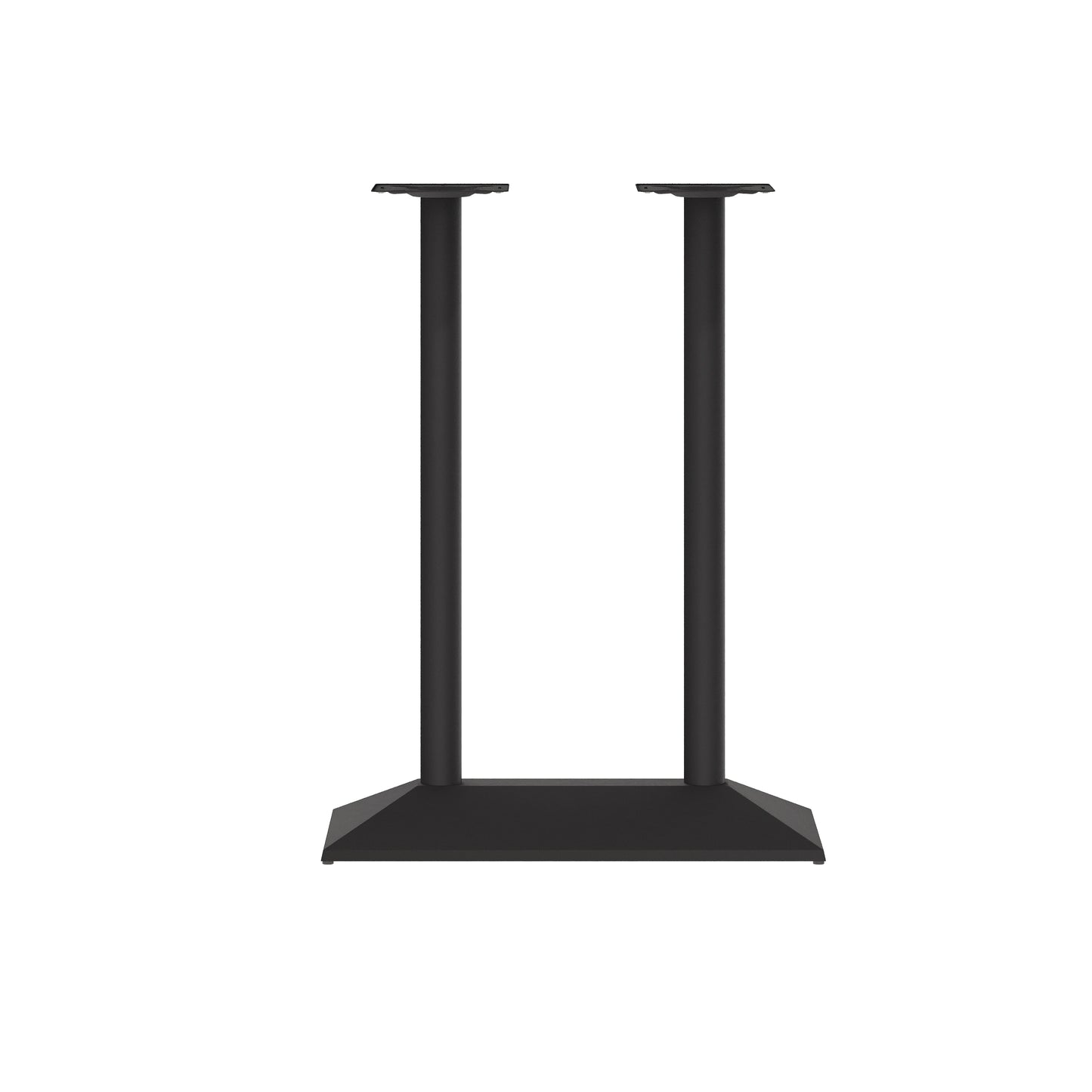 Palis 27"W x 15"D Indoor/Outdoor Dining Height Double Column Table Base for 30" x 48" Table Tops, Black Black