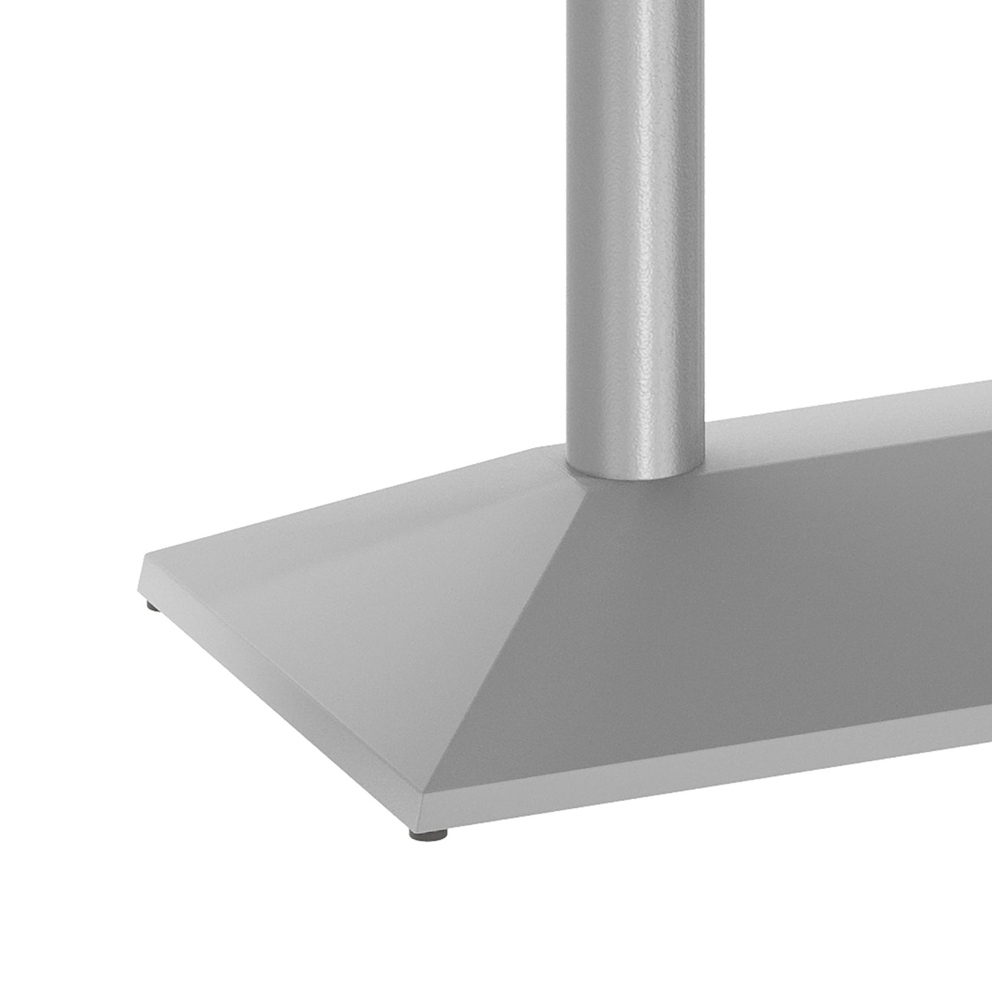 Palis 27"W x 15"D Indoor/Outdoor Dining Height Double Column Table Base for 30" x 48" Table Tops, Silver Silver
