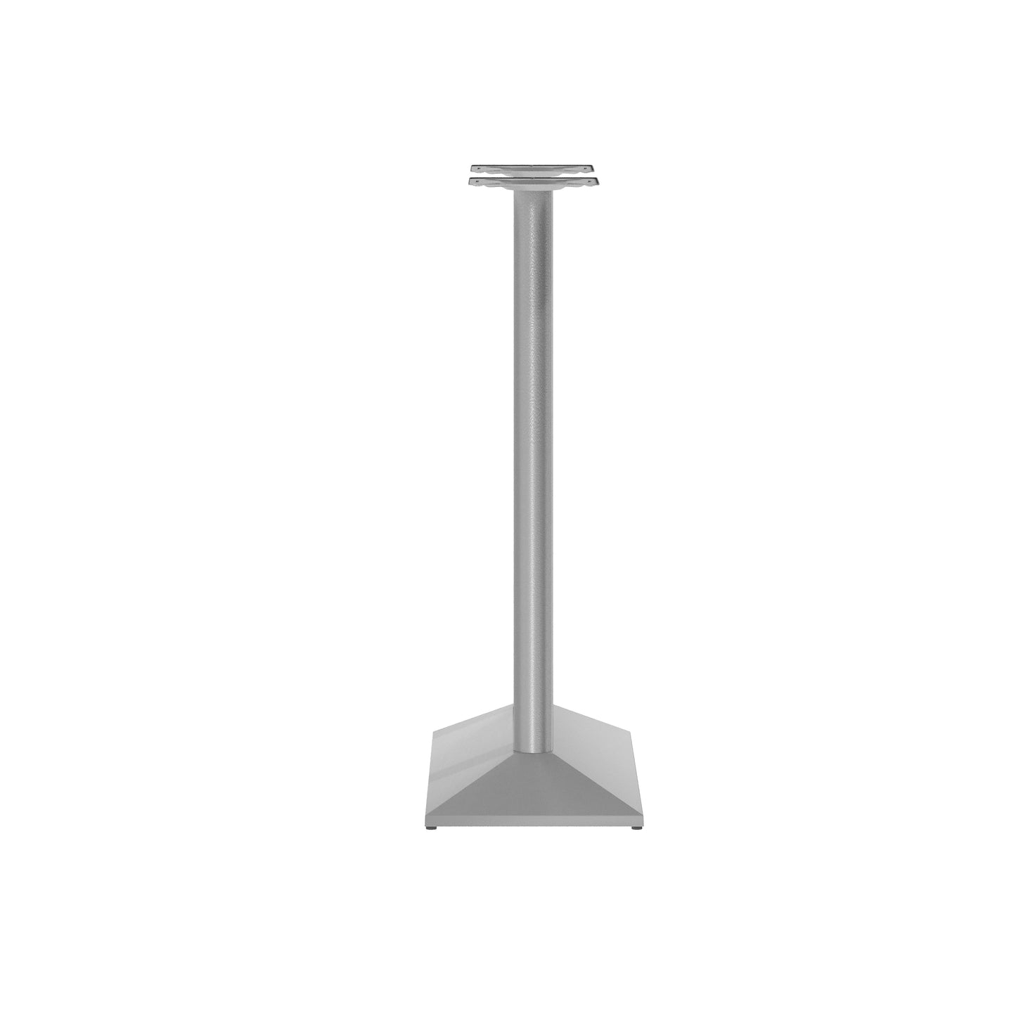 Palis 27"W x 15"D Indoor/Outdoor Dining Height Double Column Table Base for 30" x 48" Table Tops, Silver Silver