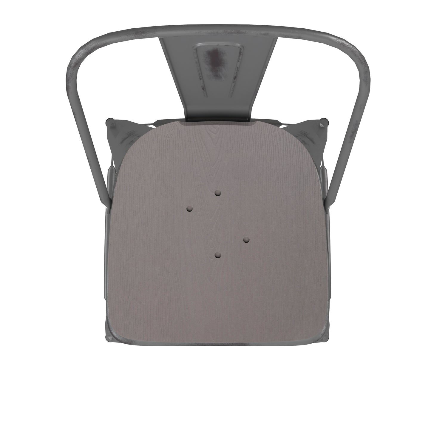 Lincoln 30'' High Silver Antique Finish with Clear Coat Indoor Barstool with Back and Gray Poly Resin Wood Seat Gray Seat/Clear Coated Frame XU-DG-TP001B-30-PL1G-GG