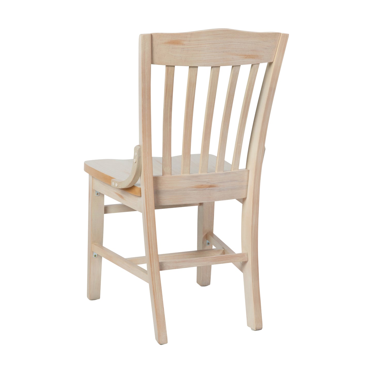 HERCULES School House Back Antique White Wood Restaurant Chair Antique White