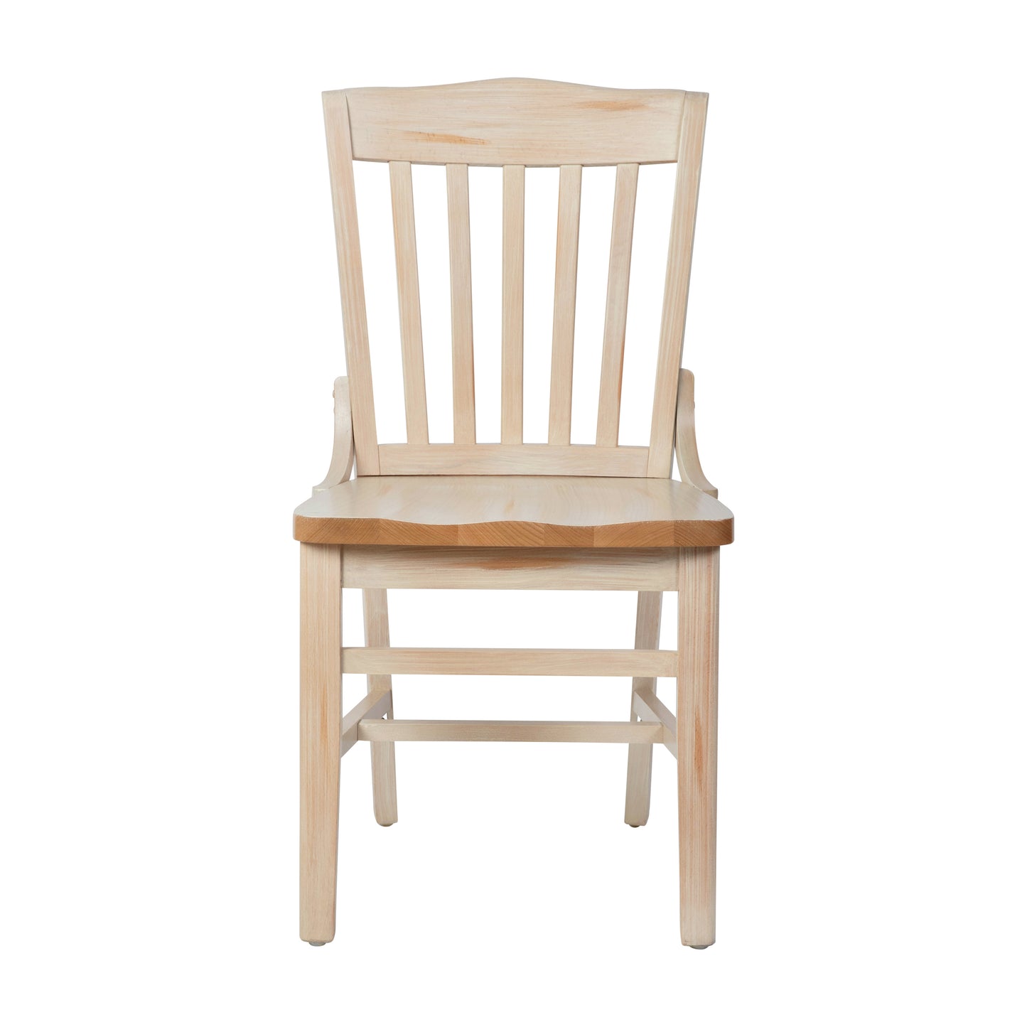 HERCULES School House Back Antique White Wood Restaurant Chair Antique White