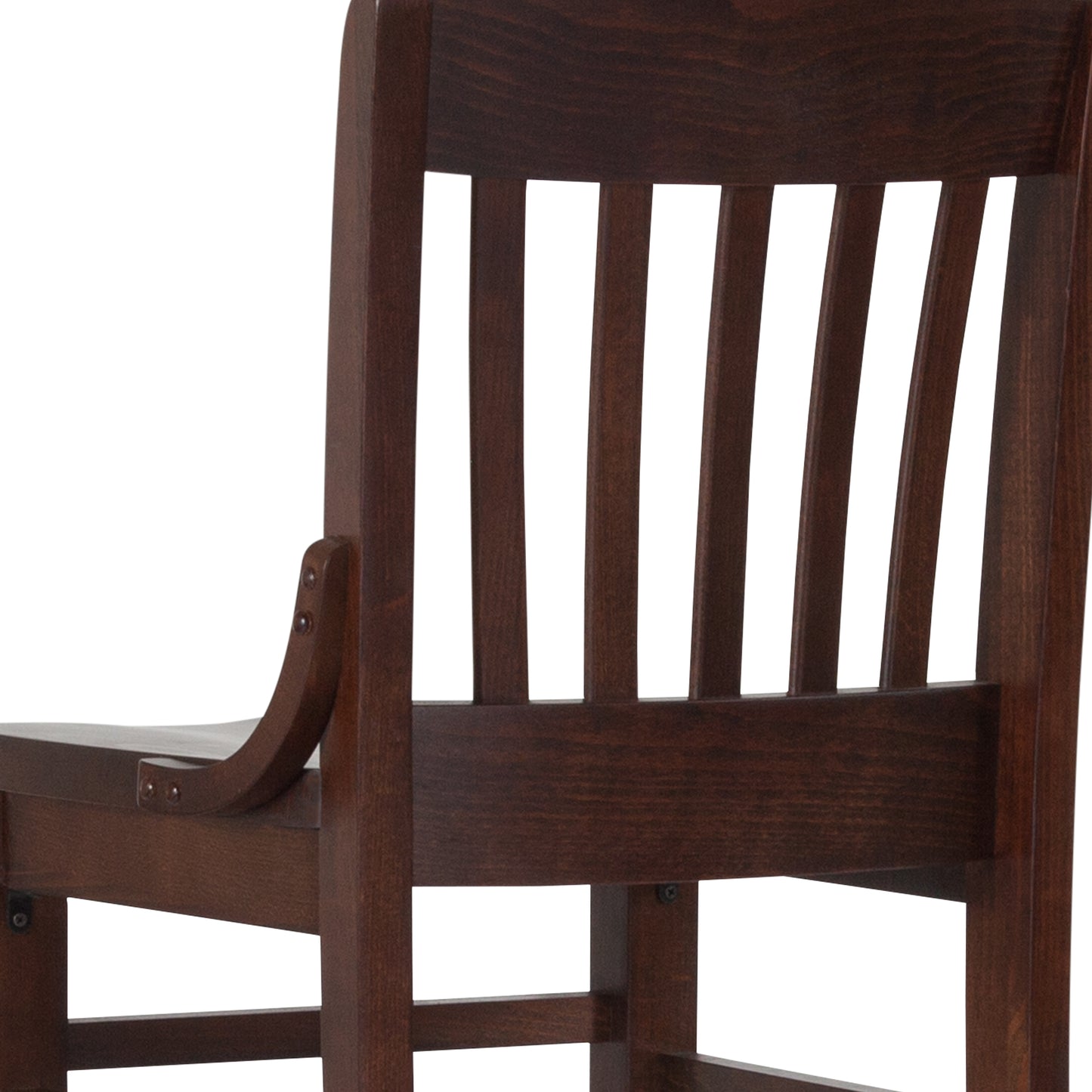 HERCULES Series School House Back Walnut Wood Restaurant Barstool Walnut