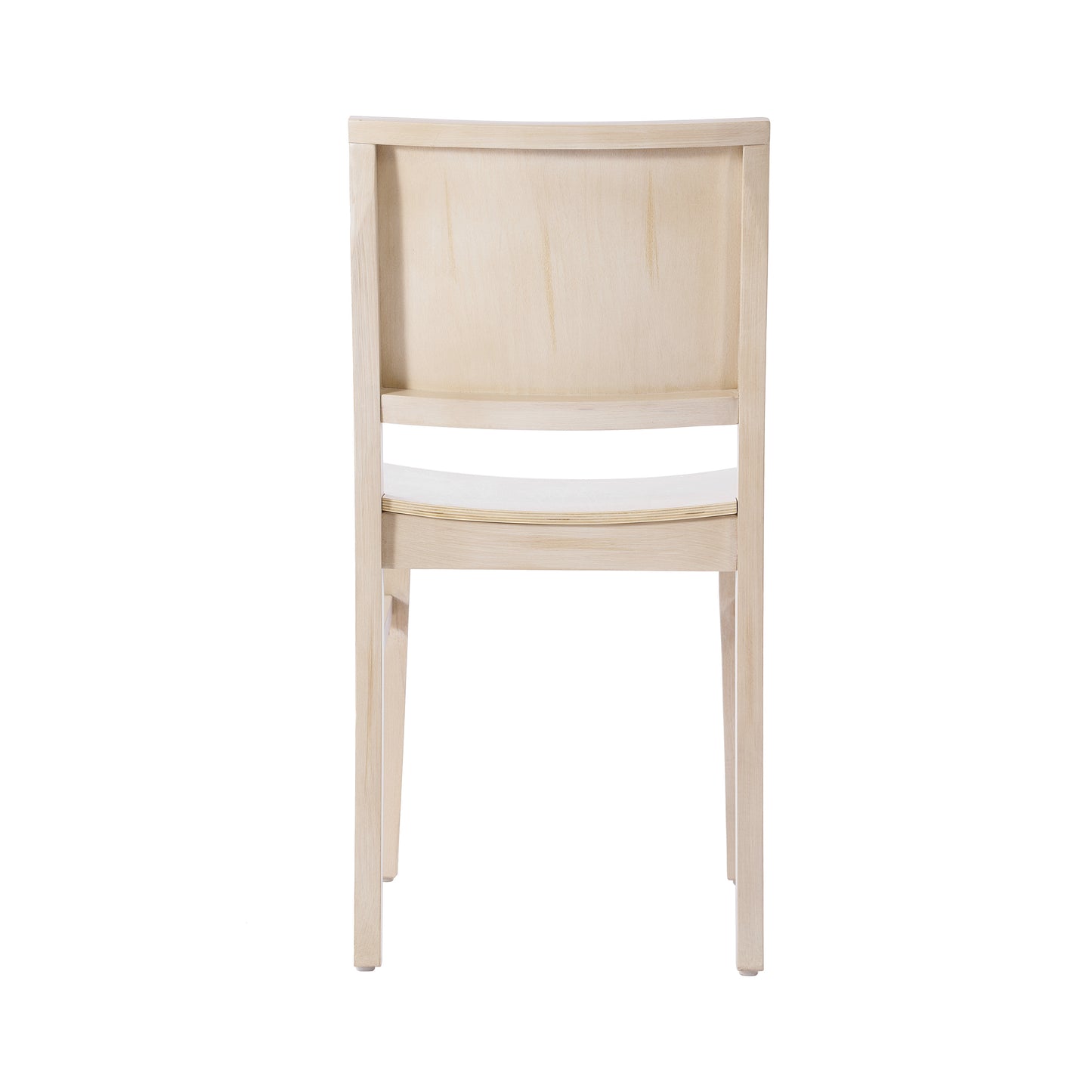 Naples Commercial Grade Solid Wood Dining Chair with Curved Backrest and Antique White Finish Antique White