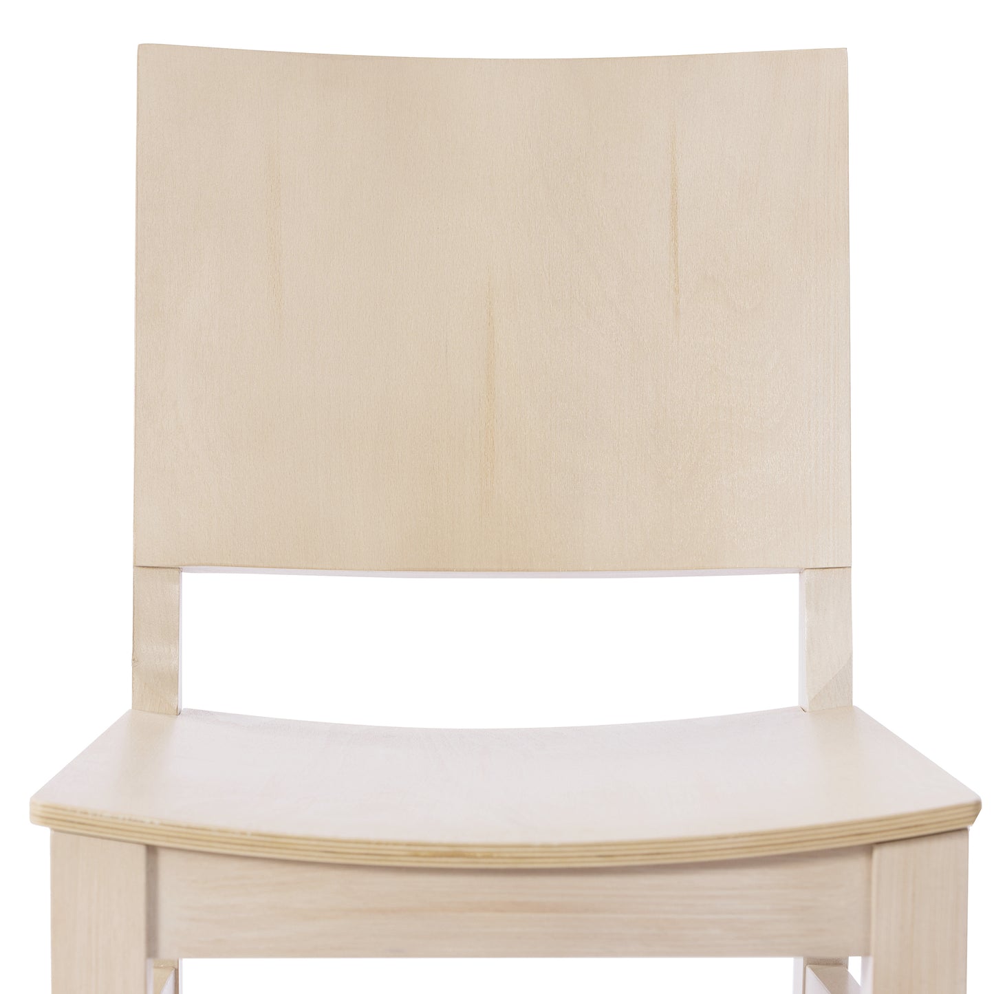 Naples Commercial Grade Solid Wood Dining Chair with Curved Backrest and Antique White Finish Antique White