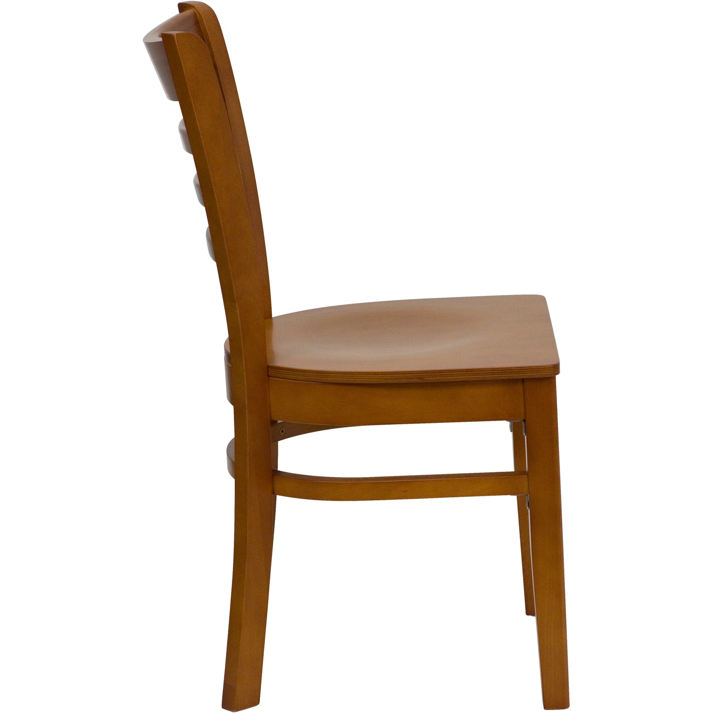 HERCULES Series Ladder Back Cherry Wood Restaurant Chair Cherry Wood Seat/Cherry Wood Frame