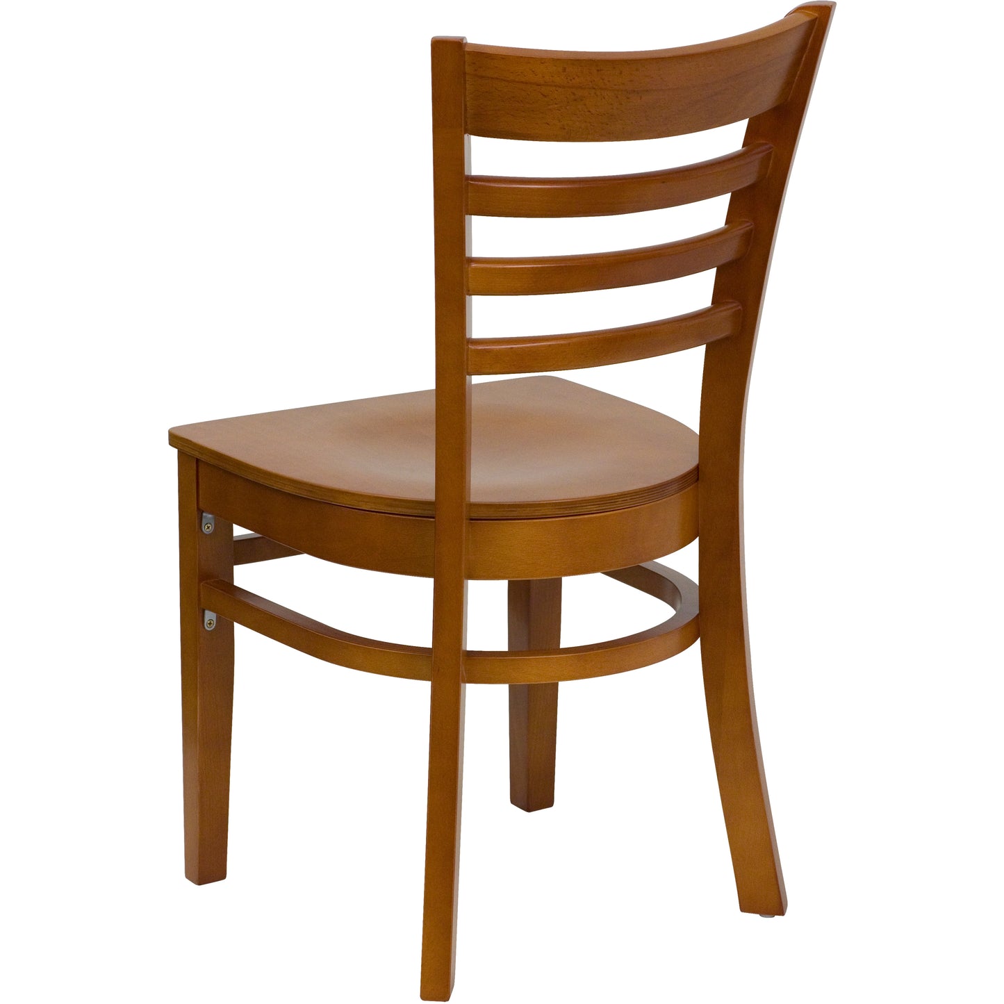 HERCULES Series Ladder Back Cherry Wood Restaurant Chair Cherry Wood Seat/Cherry Wood Frame