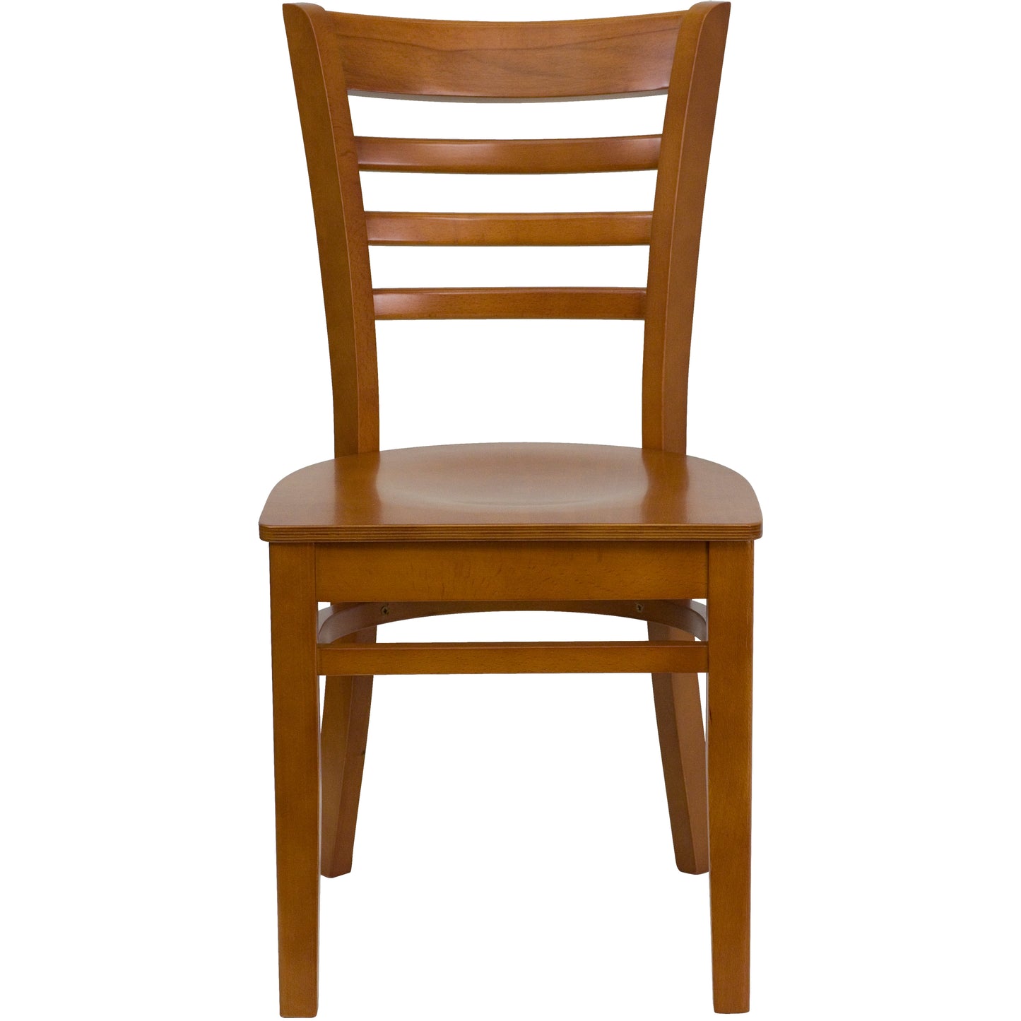 HERCULES Series Ladder Back Cherry Wood Restaurant Chair Cherry Wood Seat/Cherry Wood Frame