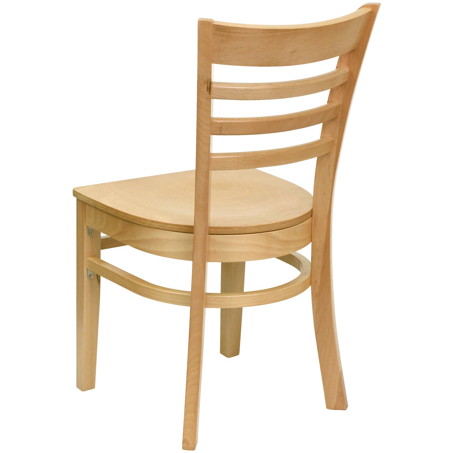 HERCULES Series Ladder Back Natural Wood Restaurant Chair Natural Wood Seat/Natural Wood Frame