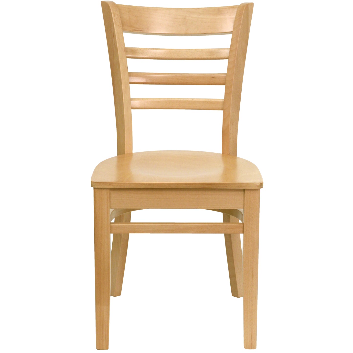 HERCULES Series Ladder Back Natural Wood Restaurant Chair Natural Wood Seat/Natural Wood Frame