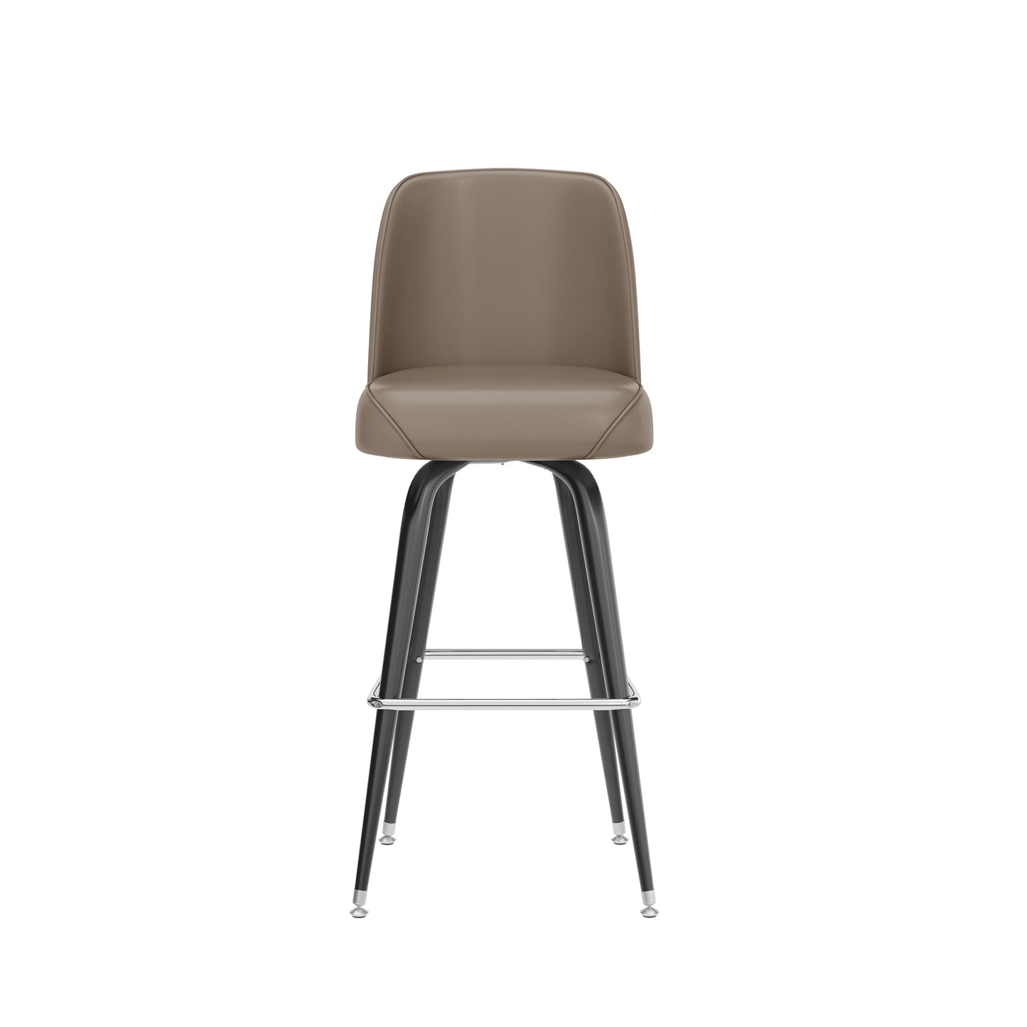 James Commercial Grade Metal Barstool with Beige Swivel Bucket Seat Beige