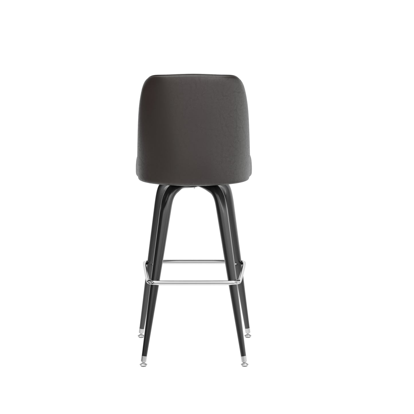 James Commercial Grade Metal Barstool with Dark Brown Swivel Bucket Seat Dark Brown