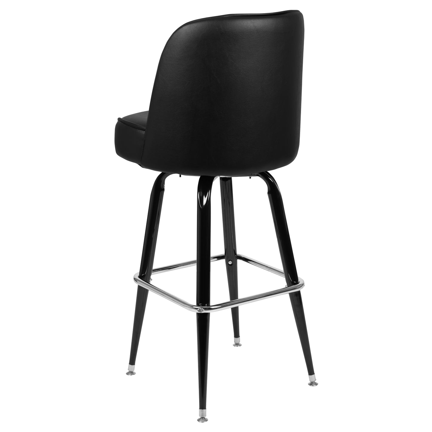 James Metal Barstool with Swivel Bucket Seat Black