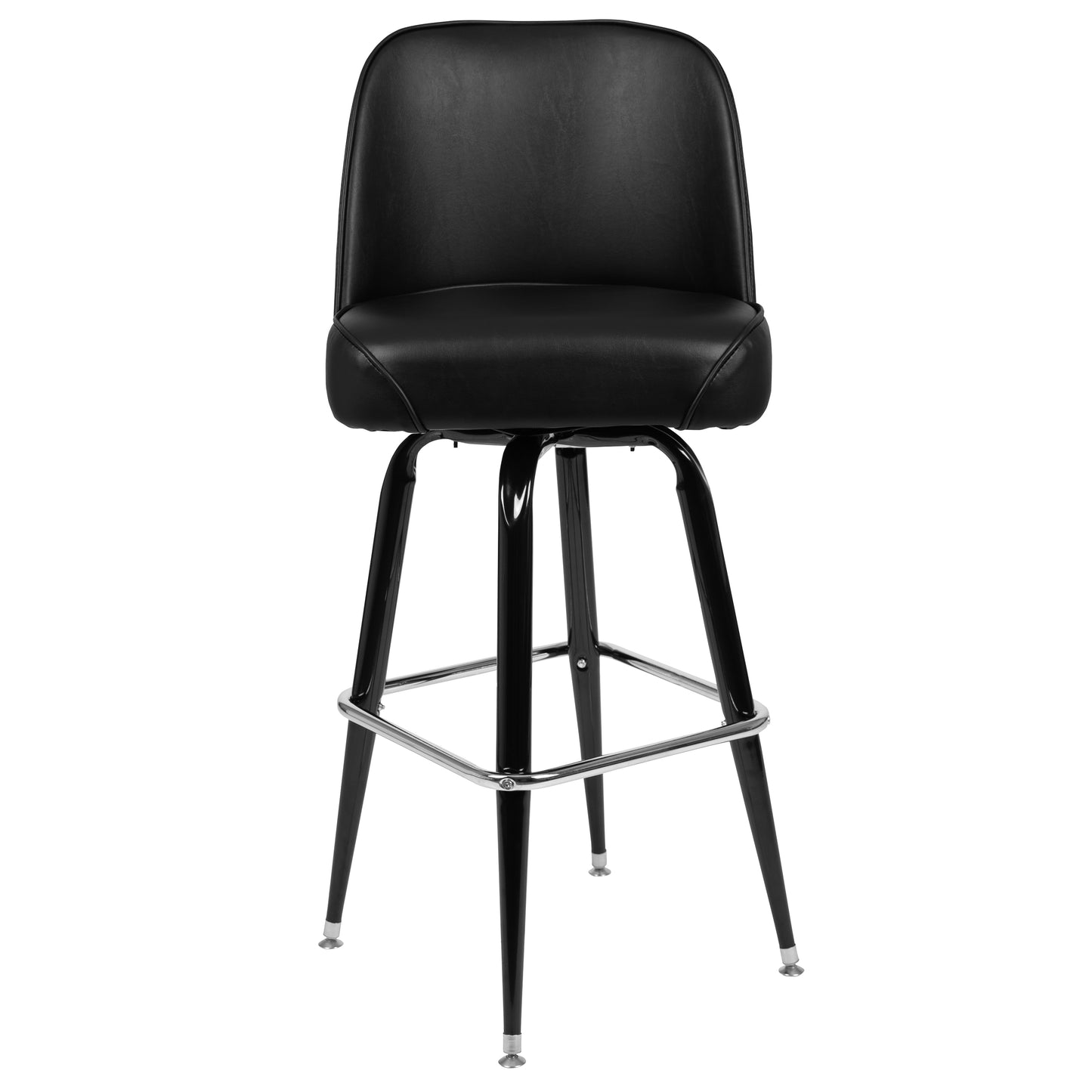 James Metal Barstool with Swivel Bucket Seat Black