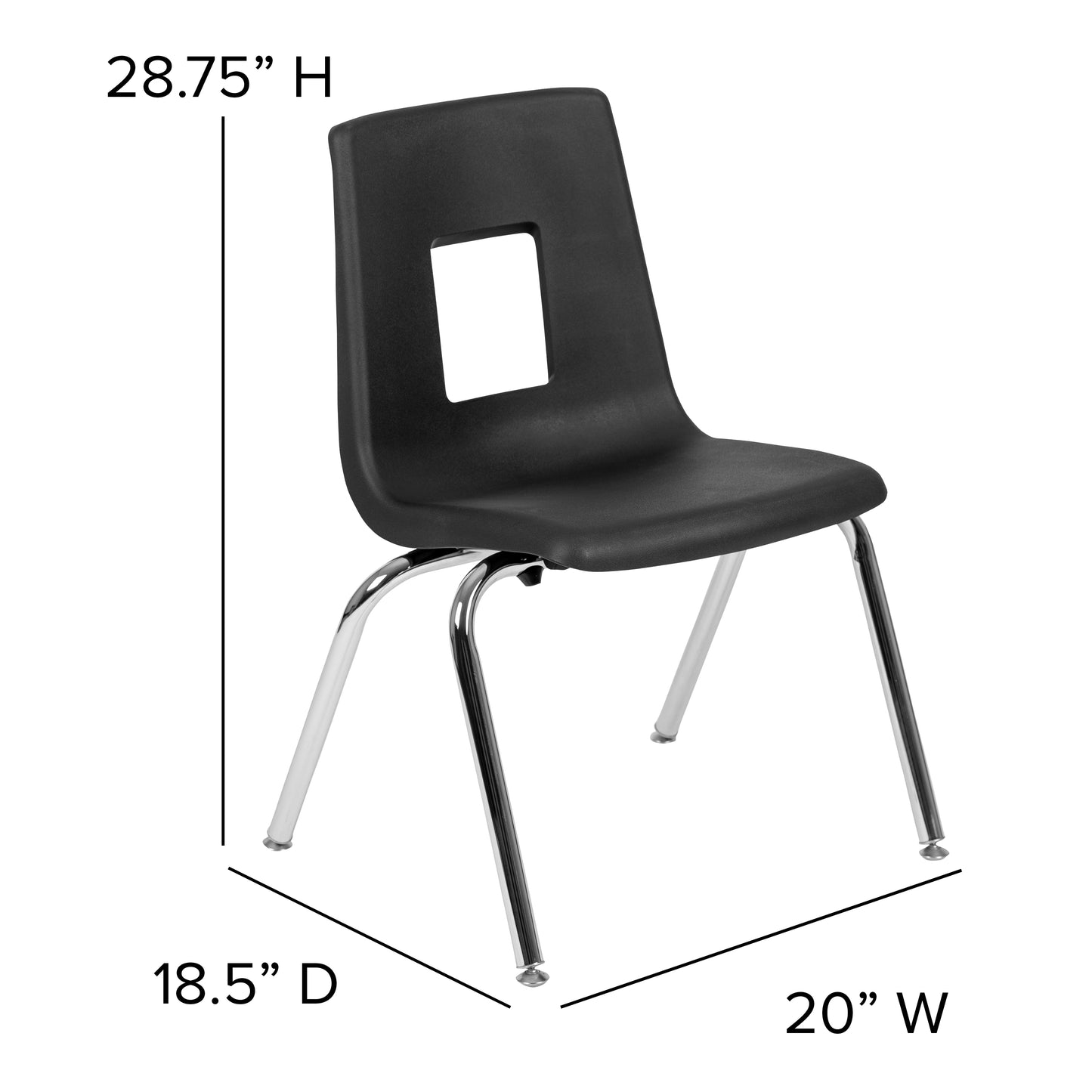 Emmy 60" Circle Wave Flexible Laminate Activity Table Set with 16" Student Stack Chairs, Grey/Black Grey XU-GRP-16CH-A60-HCIRC-GY-T-A-GG