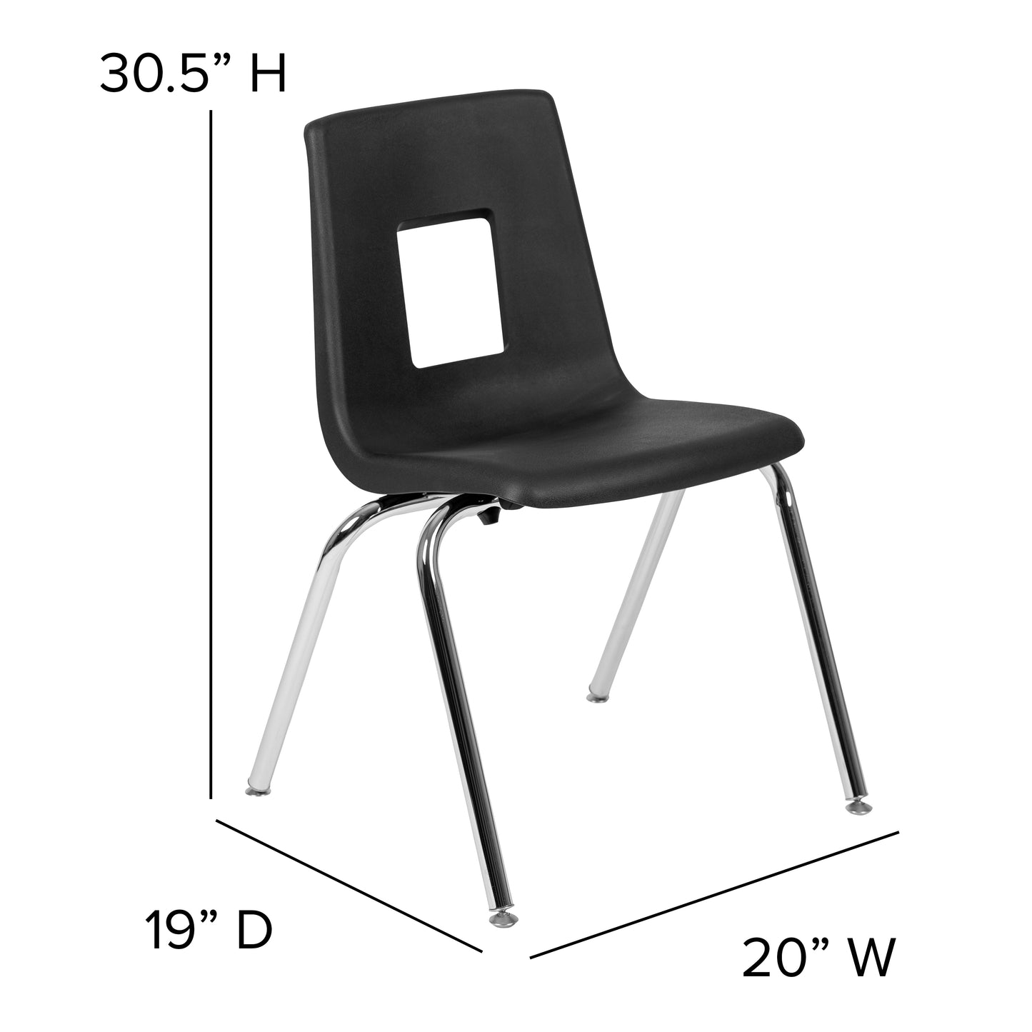 Emmy Mobile 60" Circle Wave Flexible Laminate Activity Table Set with 18" Student Stack Chairs, Grey/Black Grey XU-GRP-18CH-A60-HCIRC-GY-T-A-CAS-GG