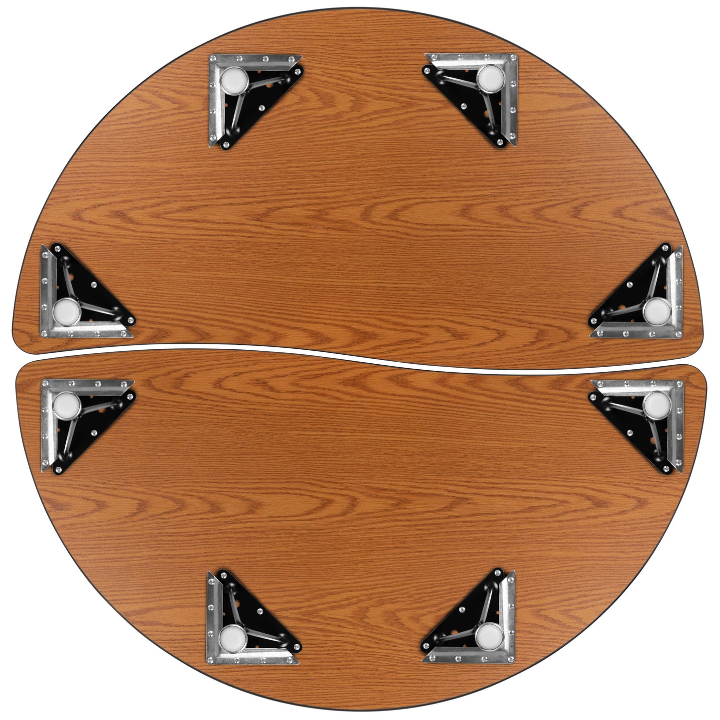 Emmy 2 Piece 47.5" Circle Wave Flexible Grey Thermal Laminate Activity Table Set - Standard Height Adjustable Legs Grey