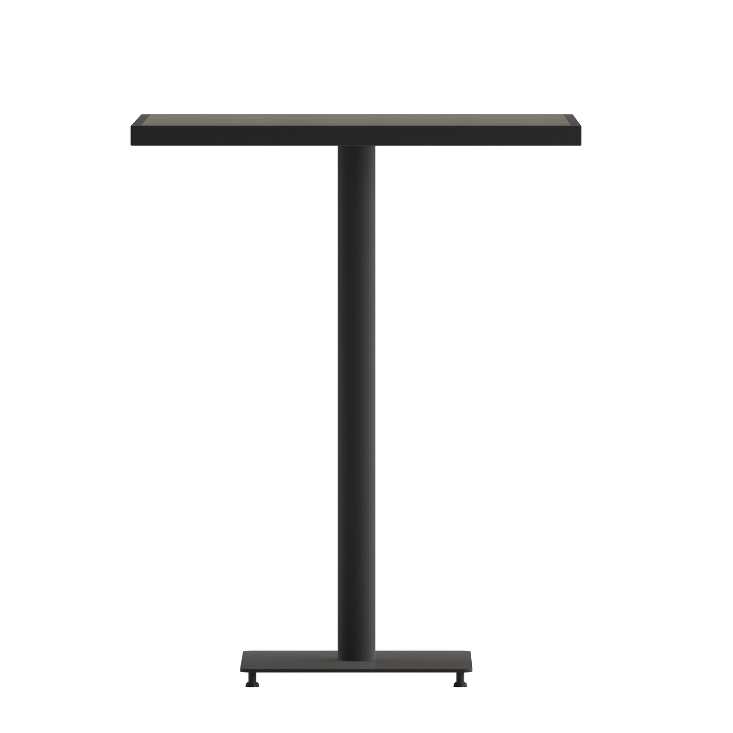 Lark Commercial Grade 32" Square Outdoor Bar Height Table with Gray Wash Poly Resin Slats Gray Wash