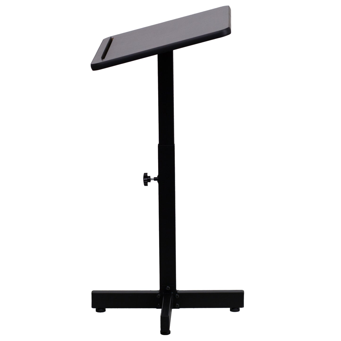 Mysta Adjustable Height Metal Lectern in Mahogany Mahogany