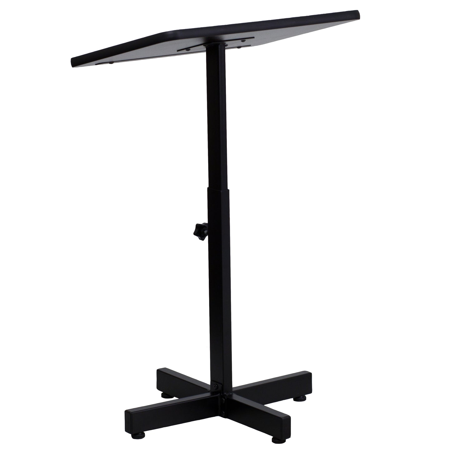 Mysta Adjustable Height Metal Lectern in Mahogany Mahogany