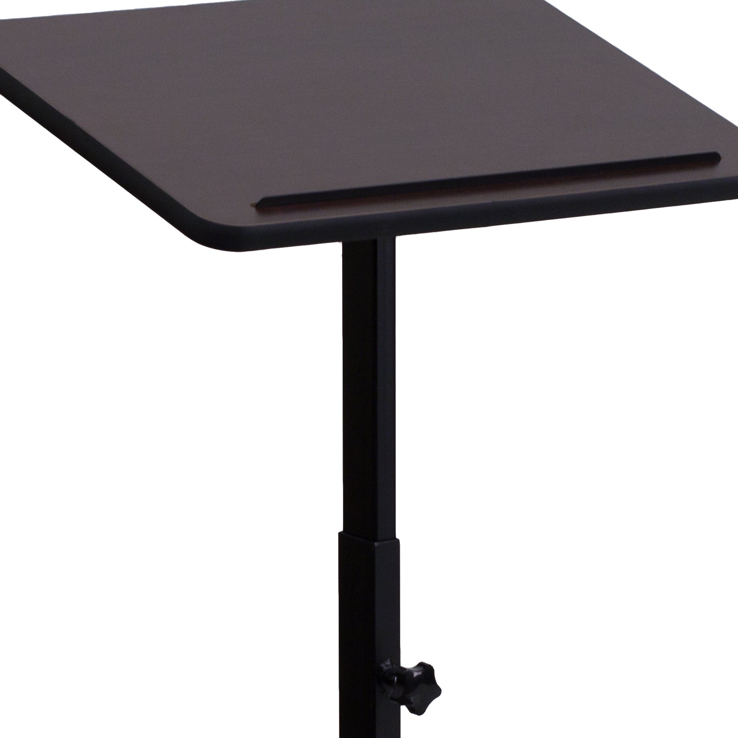 Mysta Adjustable Height Metal Lectern in Mahogany Mahogany