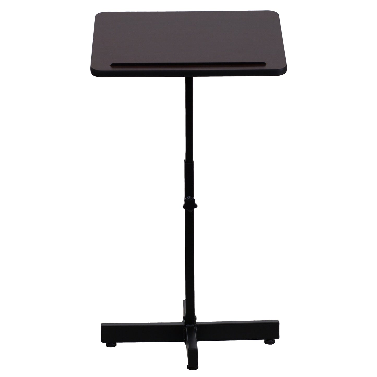 Mysta Adjustable Height Metal Lectern in Mahogany Mahogany