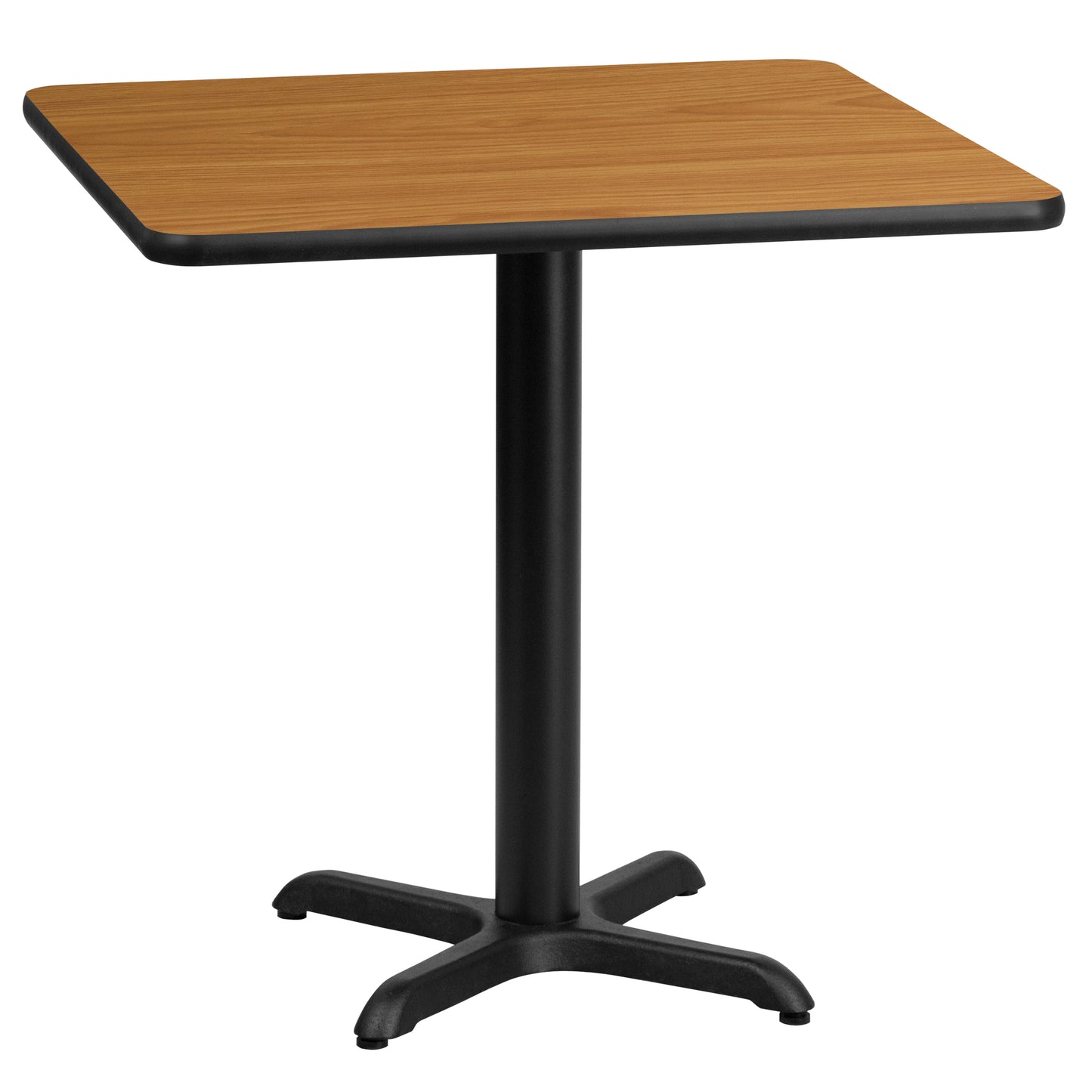 Graniss 24'' Square Natural Laminate Table Top with 22'' x 22'' Table Height Base Natural