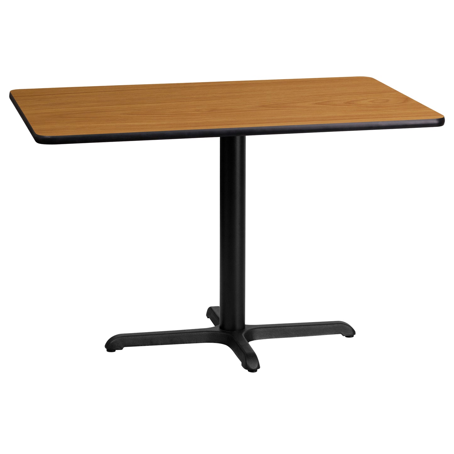 Graniss 24'' x 42'' Rectangular Natural Laminate Table Top with 23.5'' x 29.5'' Table Height Base Natural