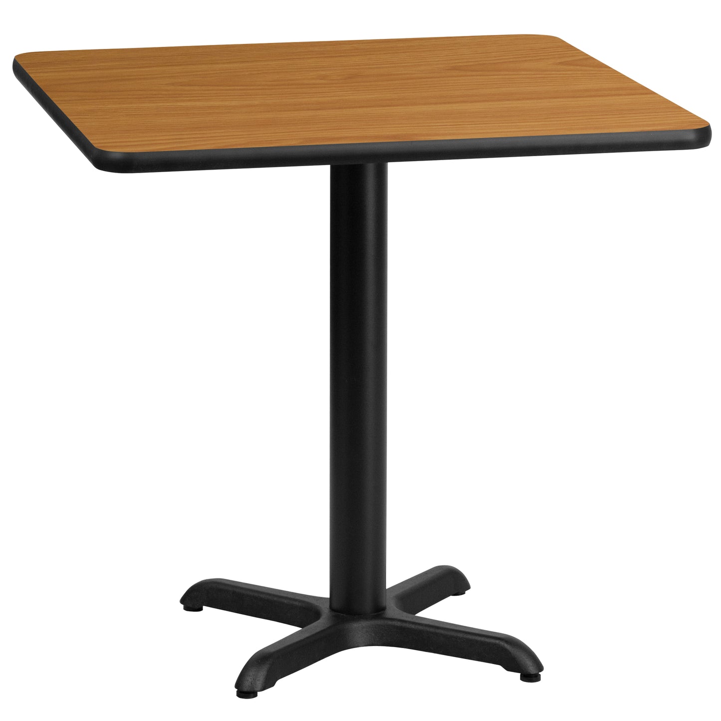 Graniss 30'' Square Natural Laminate Table Top with 22'' x 22'' Table Height Base Natural