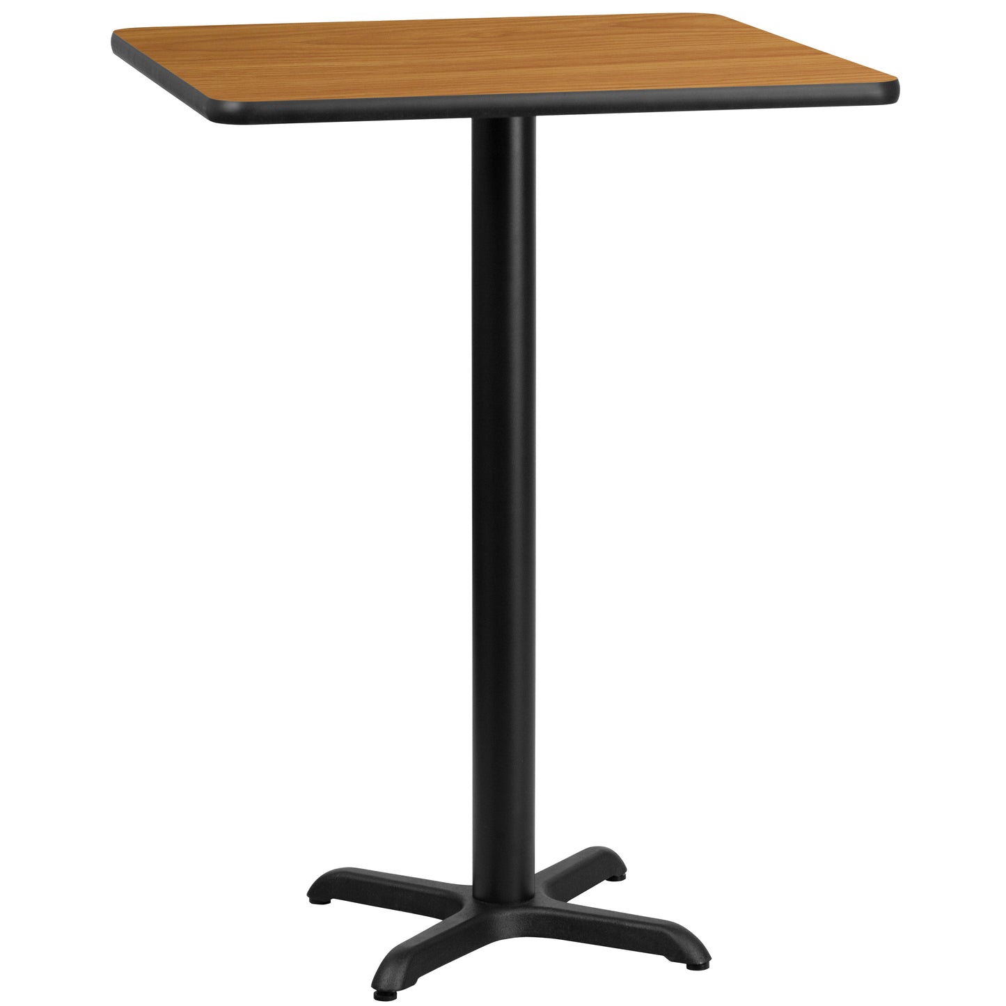 Stiles 30'' Square Natural Laminate Table Top with 22'' x 22'' Bar Height Table Base Natural