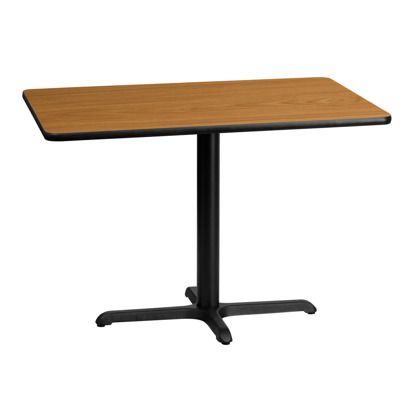 Graniss 30'' x 42'' Rectangular Natural Laminate Table Top with 23.5'' x 29.5'' Table Height Base Natural