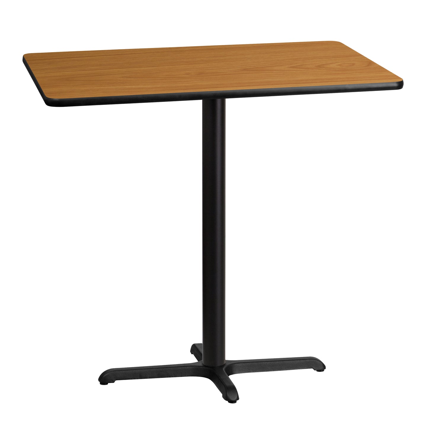 Stiles 30'' x 42'' Rectangular Natural Laminate Table Top with 23.5'' x 29.5'' Bar Height Table Base Natural