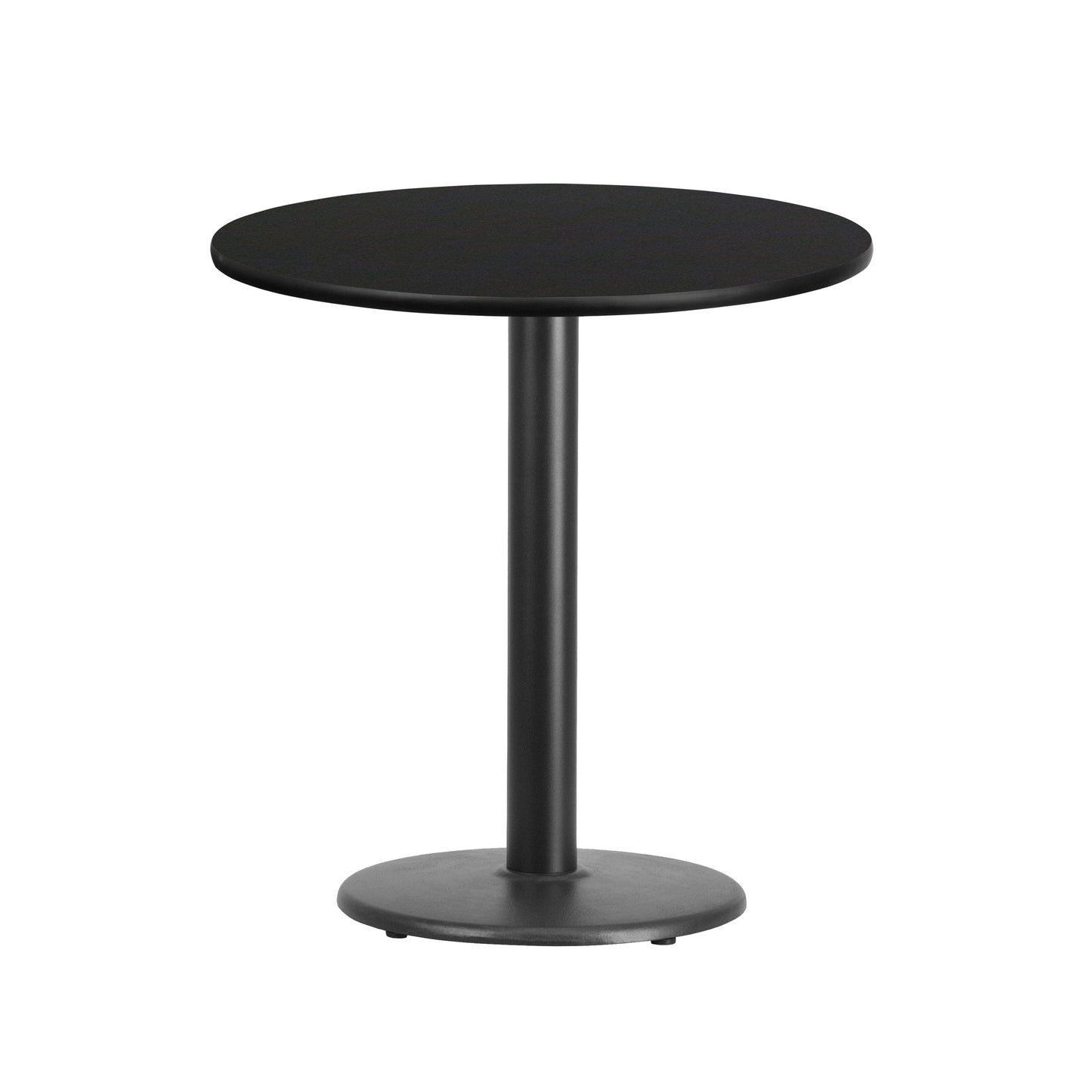 Stiles 24'' Round Black Laminate Table Top with 18'' Round Table Height Base Black