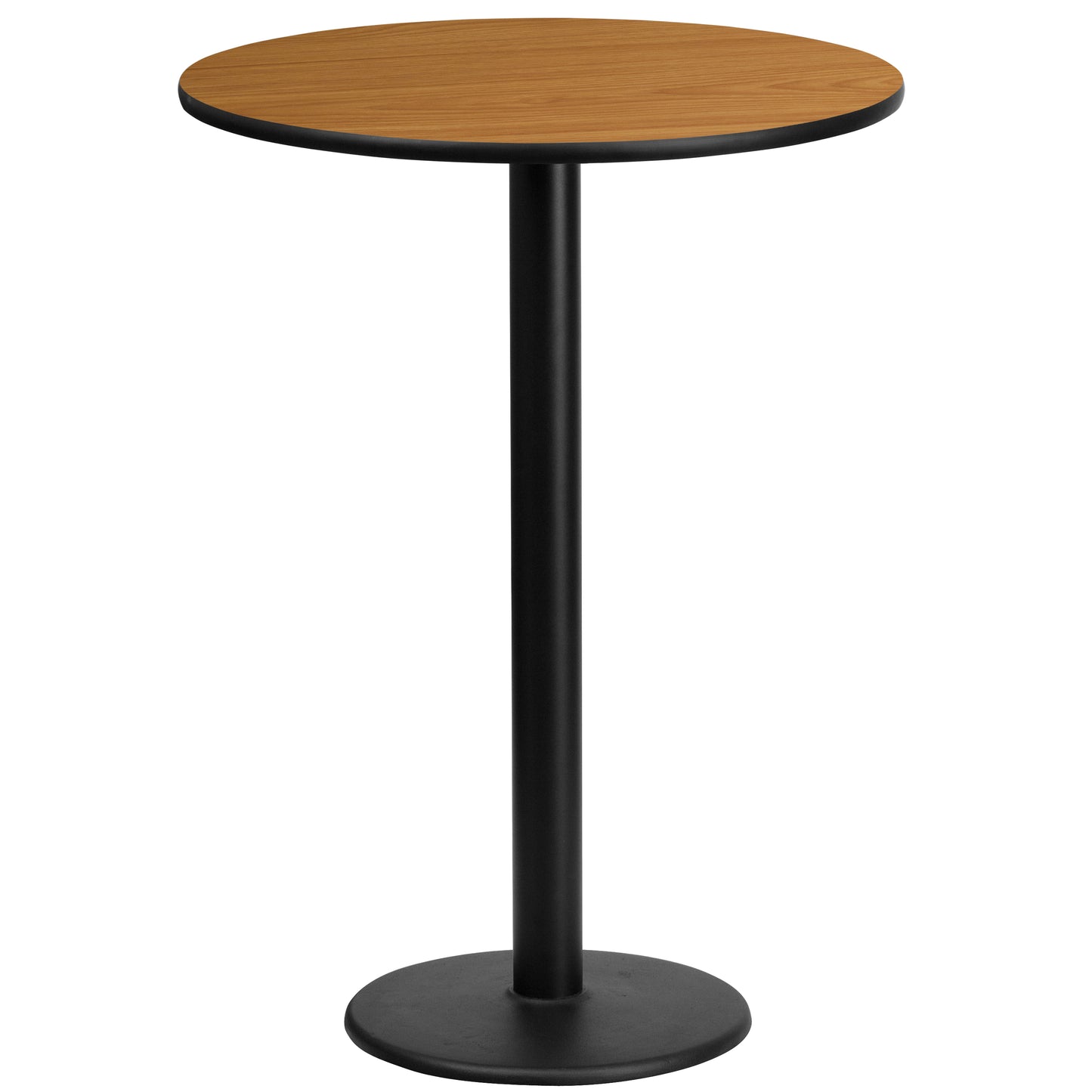 Stiles 24'' Round Natural Laminate Table Top with 18'' Round Bar Height Table Base Natural