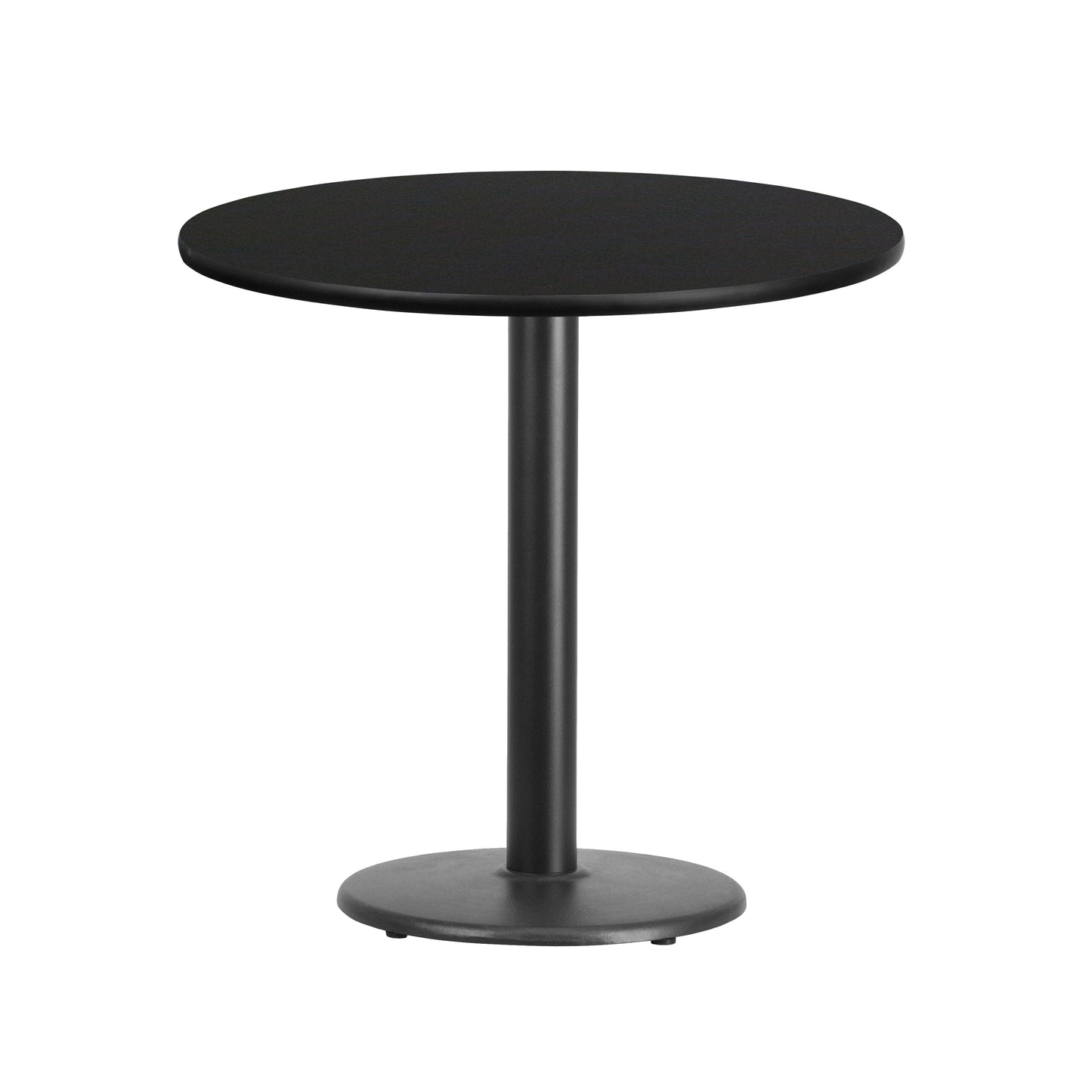 Stiles 30'' Round Black Laminate Table Top with 18'' Round Table Height Base Black