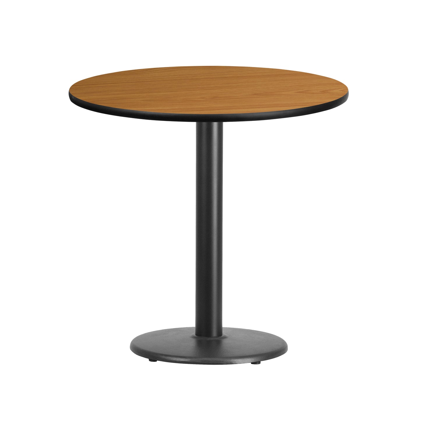 Graniss 30'' Round Natural Laminate Table Top with 18'' Round Table Height Base Natural