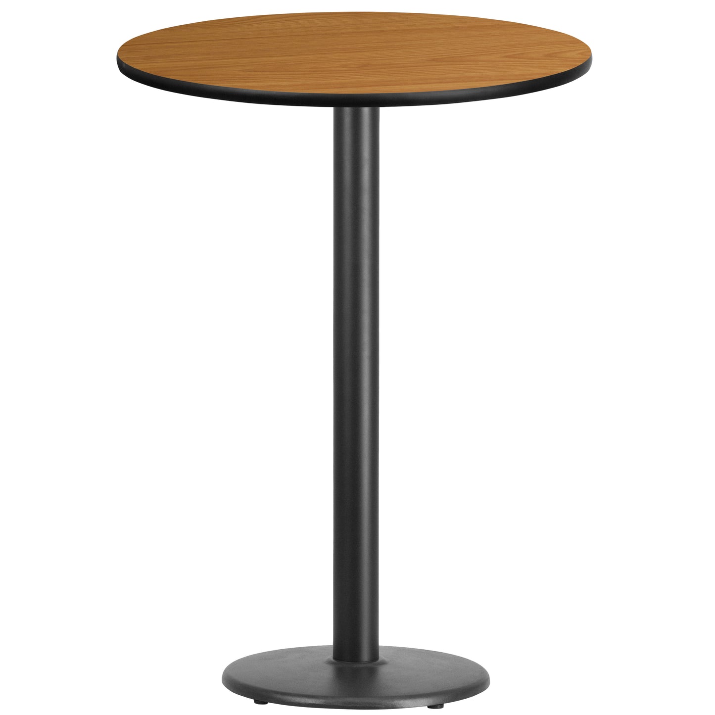 Stiles 30'' Round Natural Laminate Table Top with 18'' Round Bar Height Table Base Natural