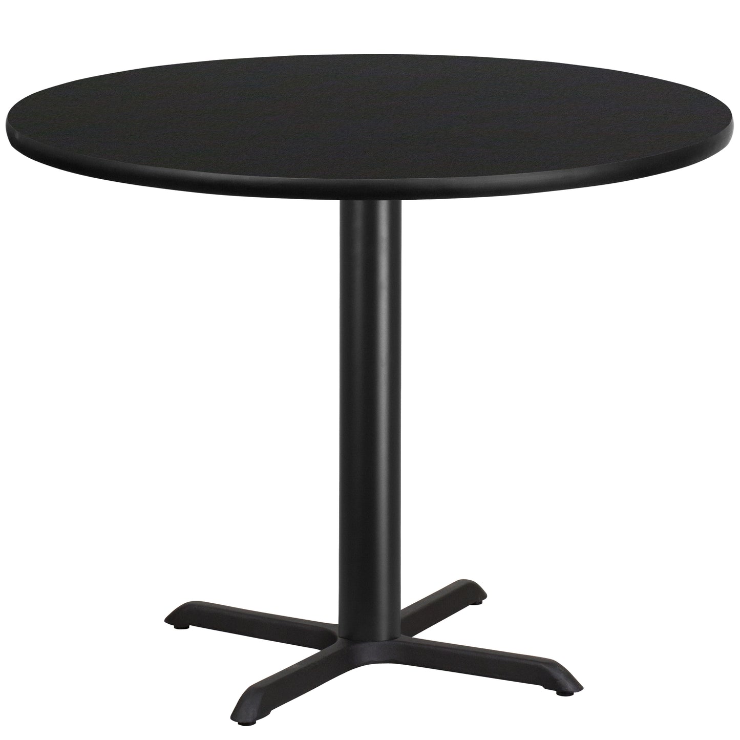 Stiles 42'' Round Black Laminate Table Top with 33'' x 33'' Table Height Base Black