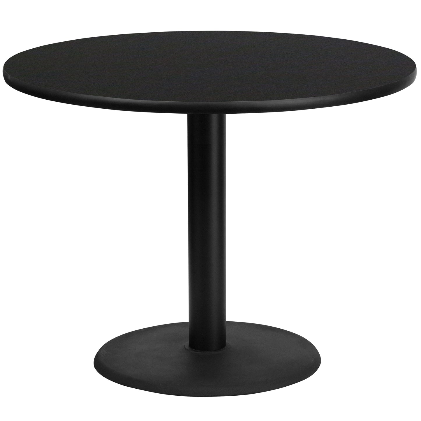 Stiles 42'' Round Black Laminate Table Top with 24'' Round Table Height Base Black