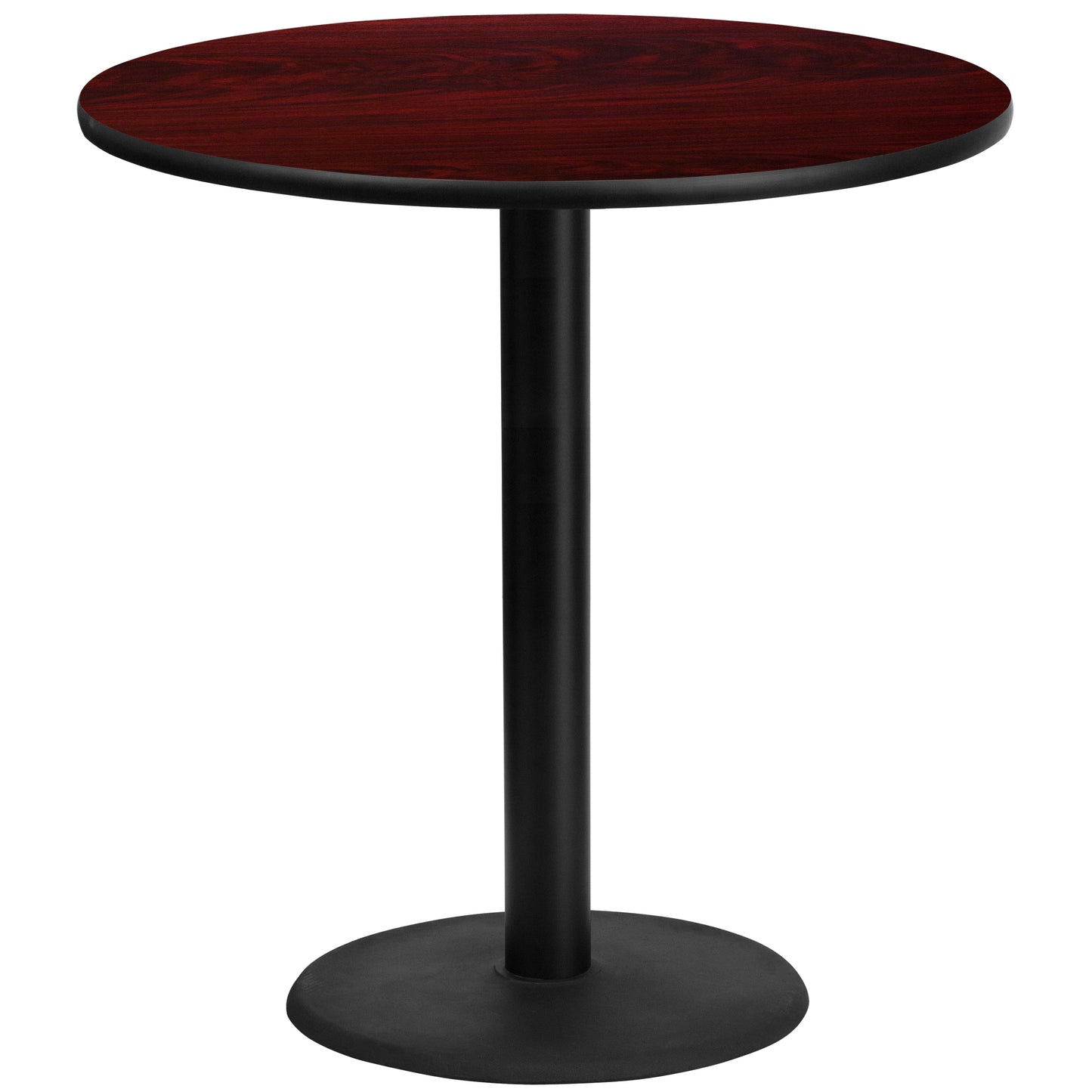 Stiles 42'' Round Mahogany Laminate Table Top with 24'' Round Bar Height Table Base Mahogany