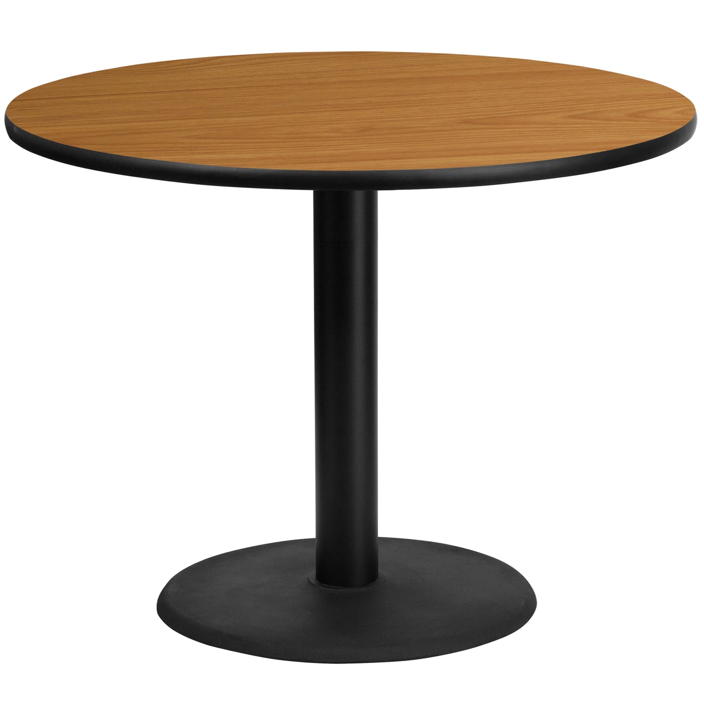 Graniss 42'' Round Natural Laminate Table Top with 24'' Round Table Height Base Natural