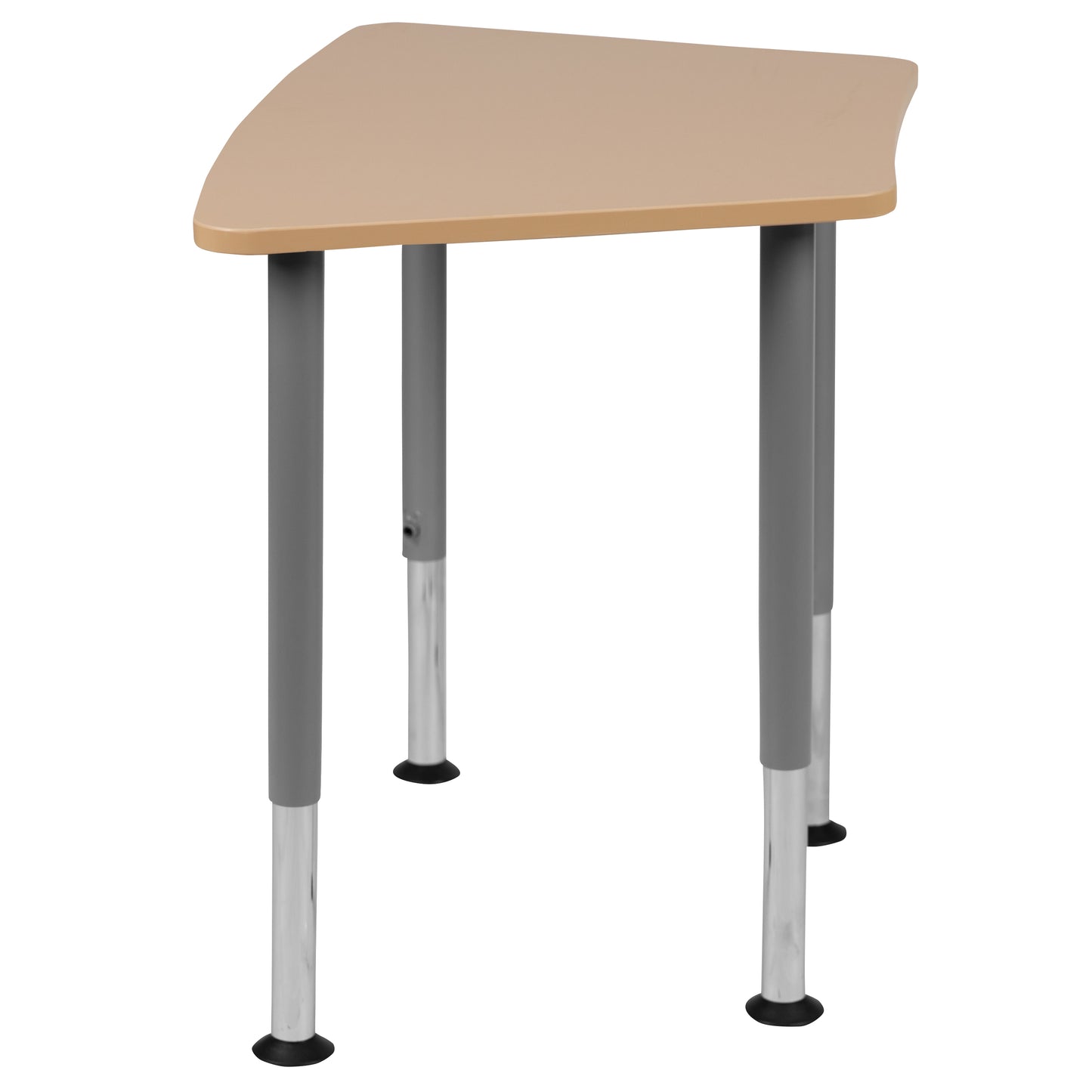 Billie Hex Natural Collaborative Student Desk (Adjustable from 22.3" to 34") - Home and Classroom Natural