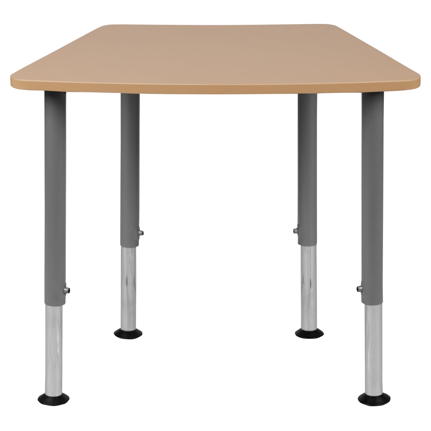 Billie Hex Natural Collaborative Student Desk (Adjustable from 22.3" to 34") - Home and Classroom Natural