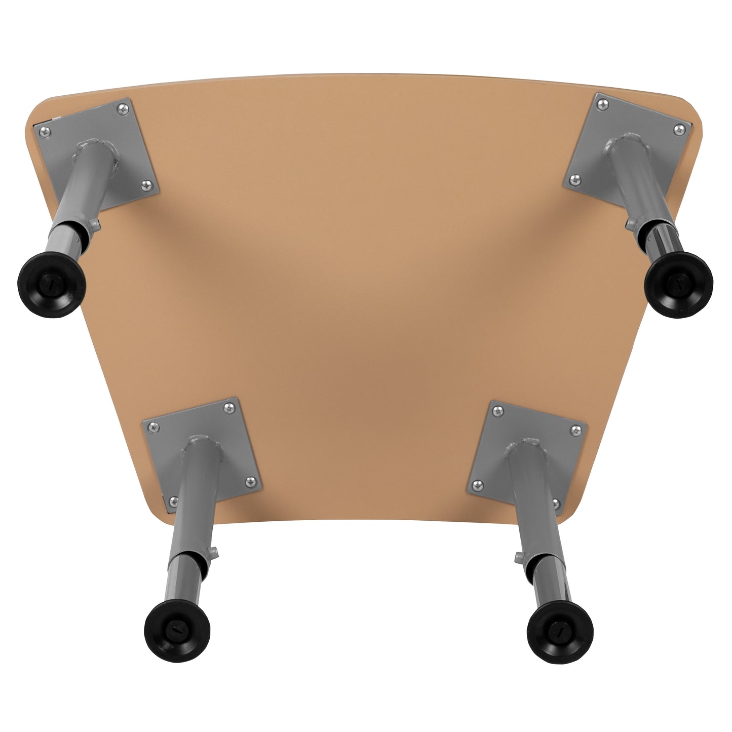 Billie Hex Natural Collaborative Student Desk (Adjustable from 22.3" to 34") - Home and Classroom Natural