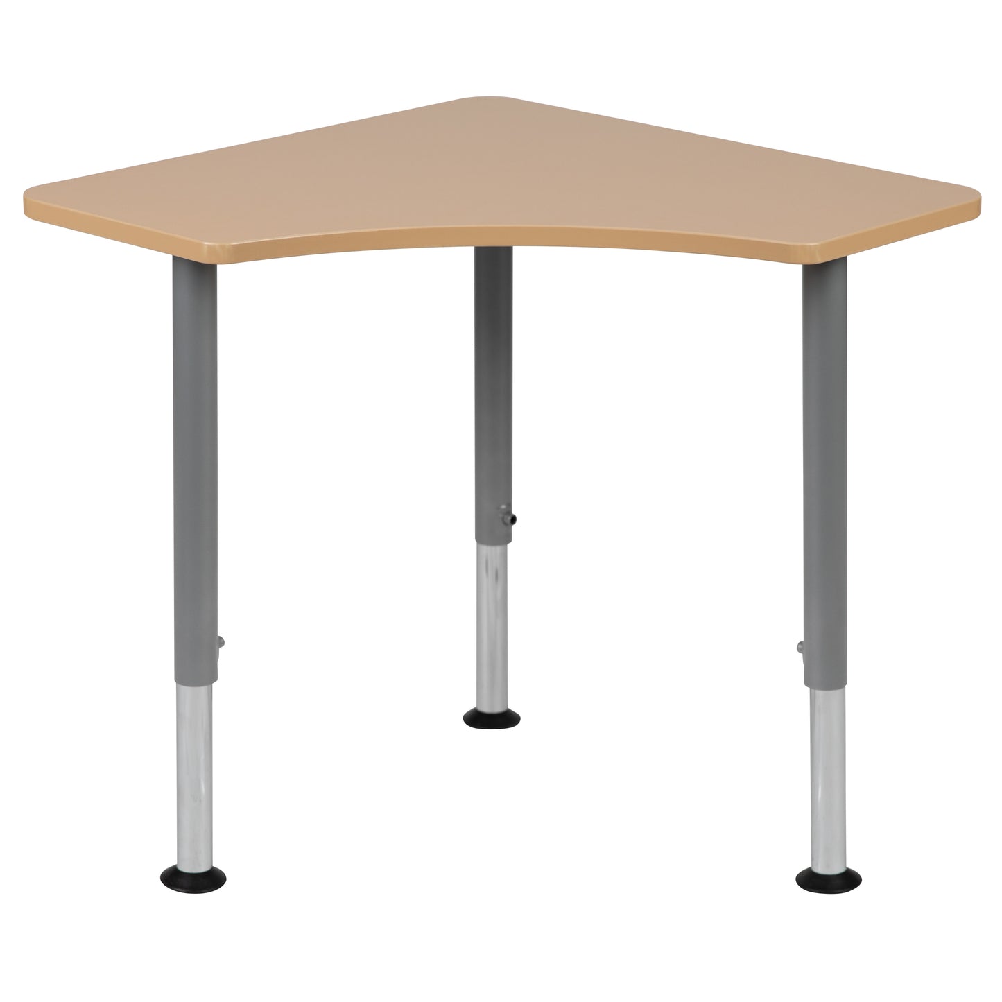 Billie Triangular Natural Collaborative Student Desk (Adjustable from 22.3" to 34") - Home and Classroom Natural