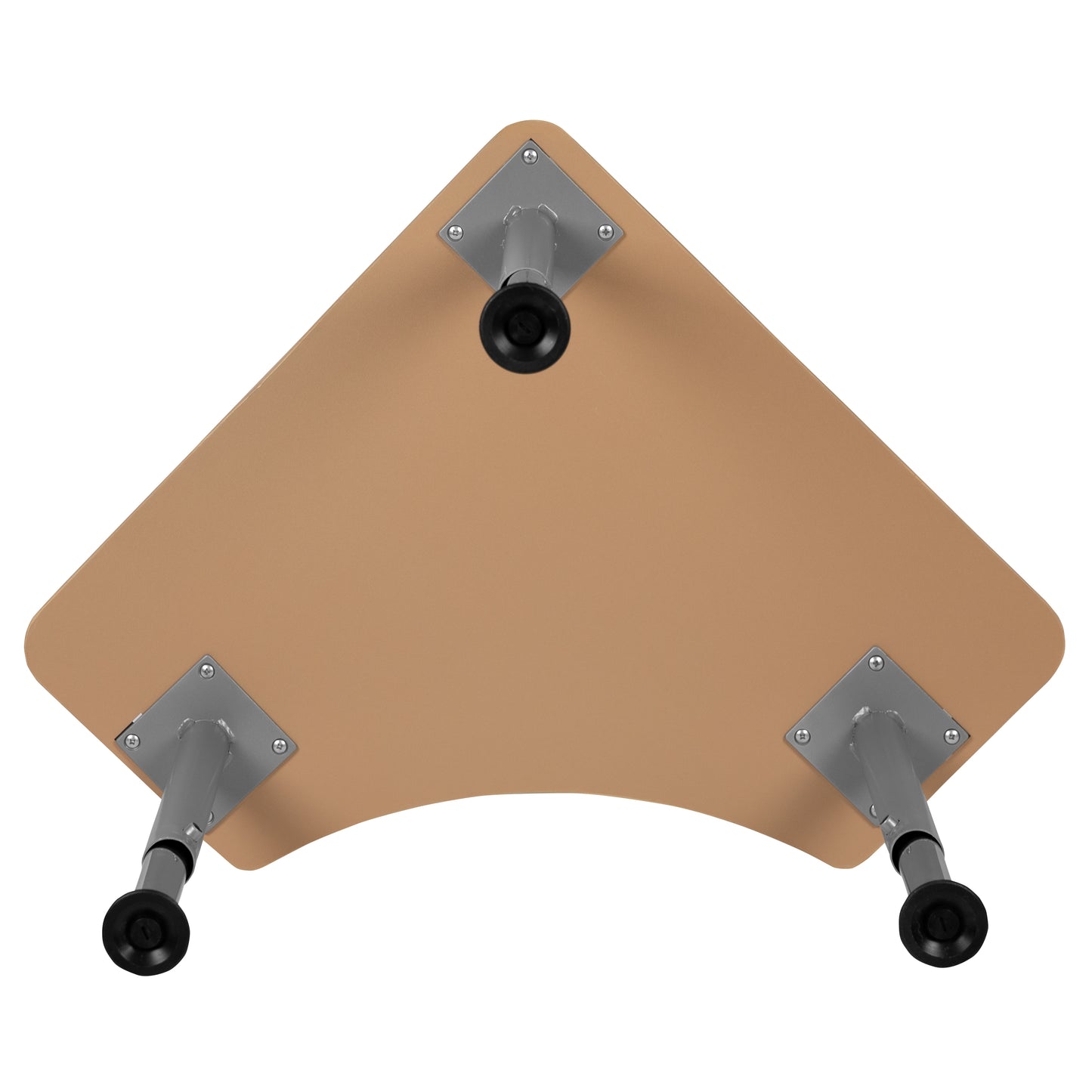 Billie Triangular Natural Collaborative Student Desk (Adjustable from 22.3" to 34") - Home and Classroom Natural