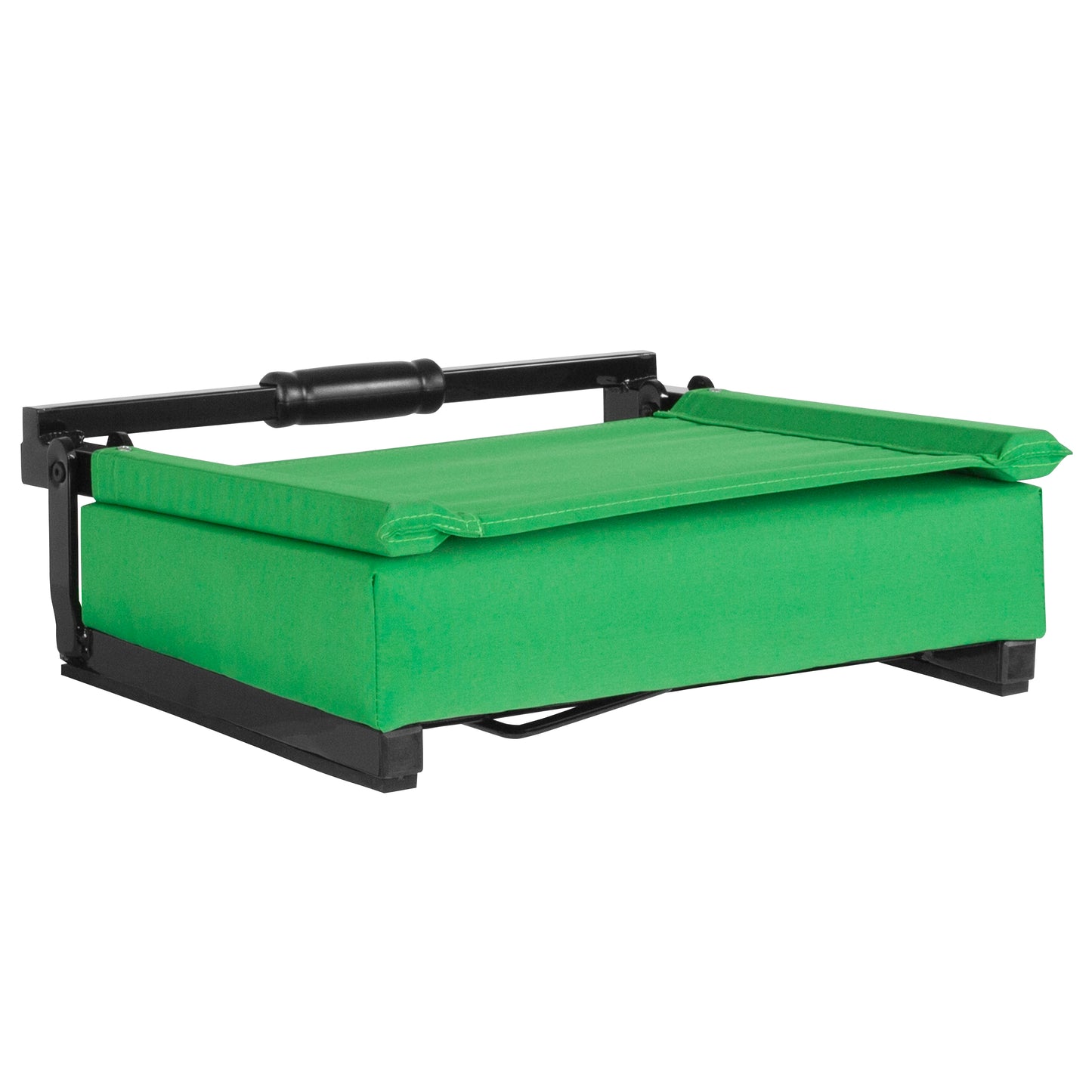 Grandstand Comfort 500 lb Capacity Padded Stadium Chairs, Folding Seats with Handles, Lightweight & Durable, Bright Green Bright Green