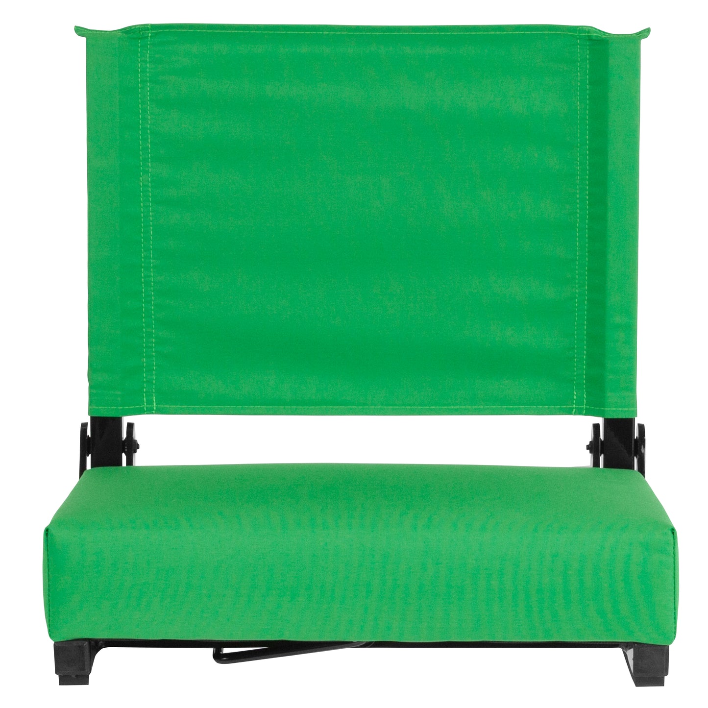 Grandstand Comfort 500 lb Capacity Padded Stadium Chairs, Folding Seats with Handles, Lightweight & Durable, Bright Green Bright Green