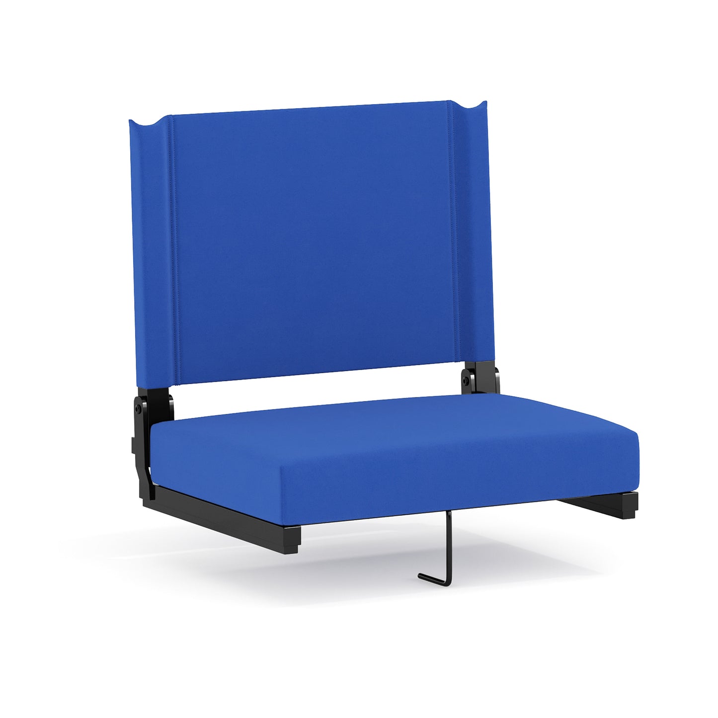 Grandstand Comfort 500 lb Capacity Padded Stadium Chairs, Folding Seats with Handles, Lightweight & Durable, Blue Blue