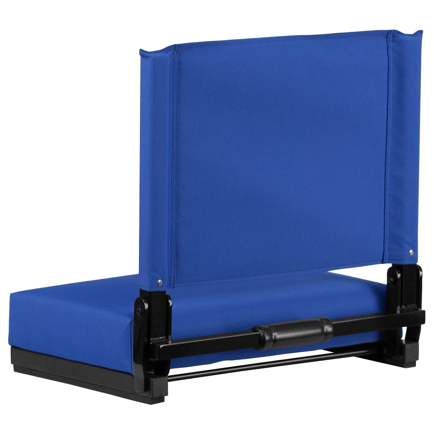 Grandstand Comfort 500 lb Capacity Padded Stadium Chairs, Folding Seats with Handles, Lightweight & Durable, Blue Blue